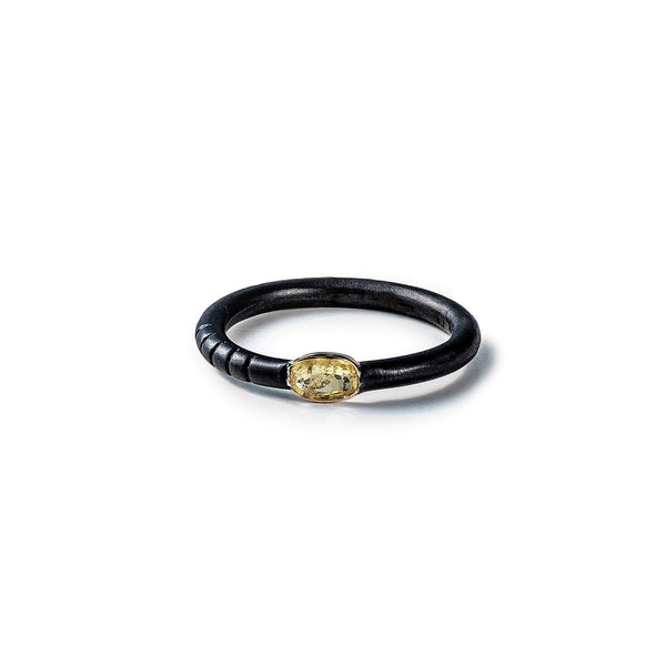 Thaia Yellow Sapphire Ring (Anthracite) GERMAN KABIRSKI