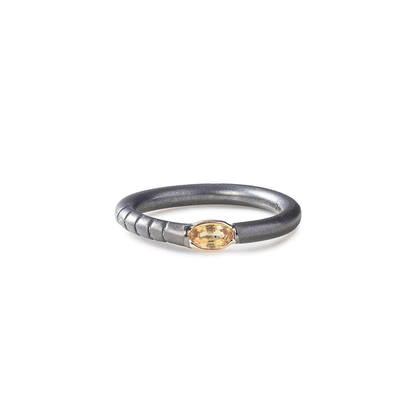 Juna Orange Sapphire Ring (Black Rhodium) GERMAN KABIRSKI