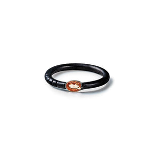 Juna Orange Sapphire Ring (Anthracite) GERMAN KABIRSKI