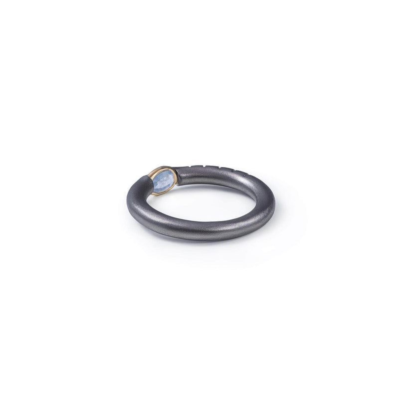 Kein Light Blue Sapphire Ring (Black Rhodium) GERMAN KABIRSKI