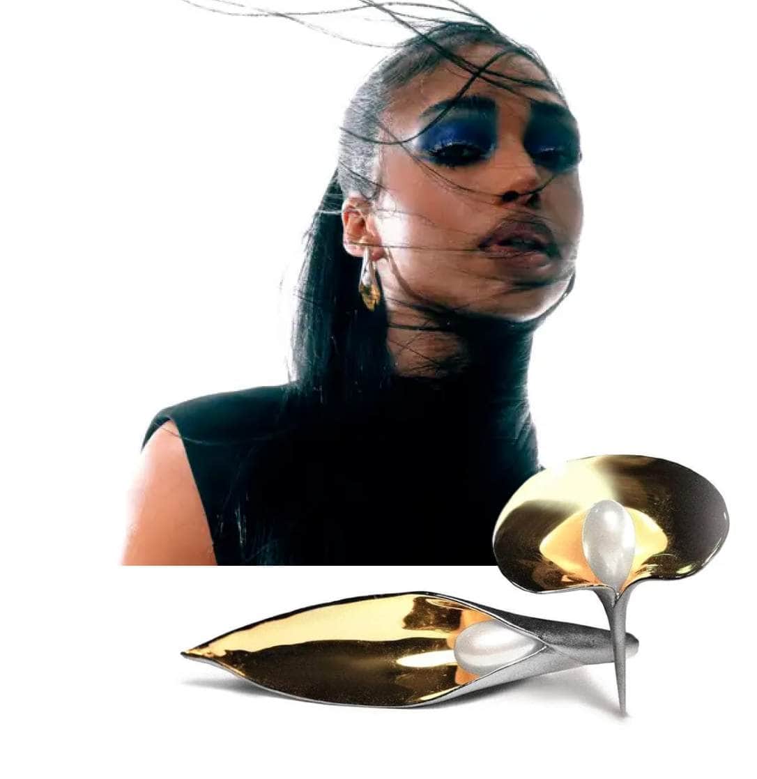 lori harvey wearing german kabirski earrings