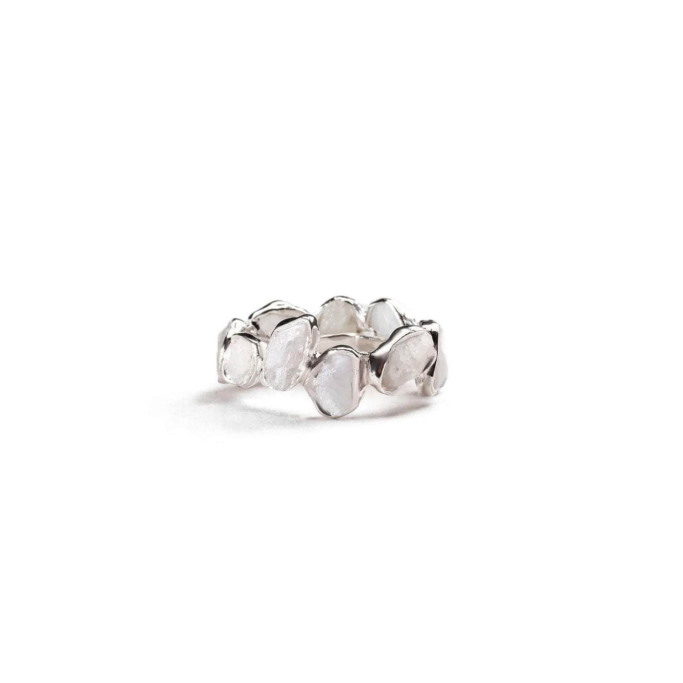 Livia White Sapphire Ring (White Rhodium) GERMAN KABIRSKI