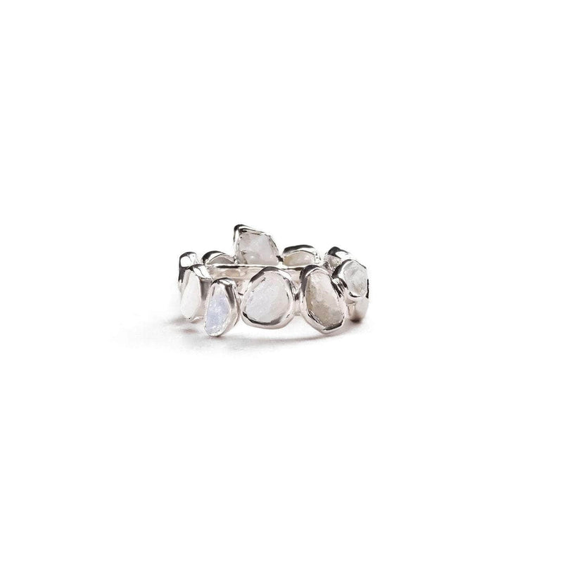 Livia White Sapphire Ring (White Rhodium) GERMAN KABIRSKI