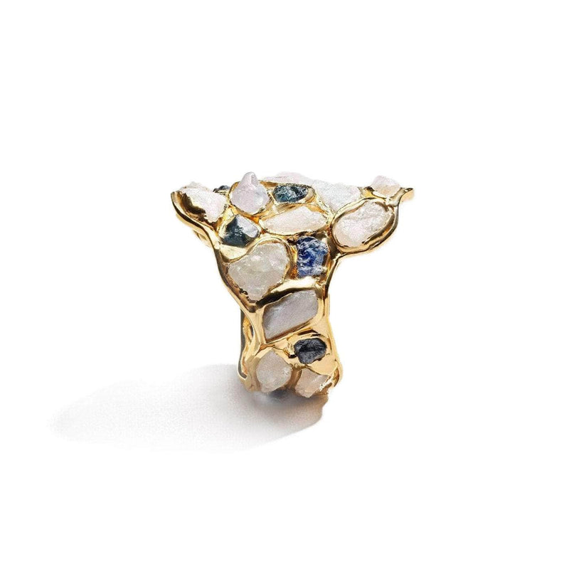 Nerissa White and Blue Sapphire Ring GERMAN KABIRSKI