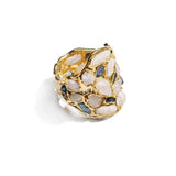 Ring Nerissa White and Blue Sapphire Ring Nerissa White and Blue Sapphire Ring, Ring by GERMAN KABIRSKI