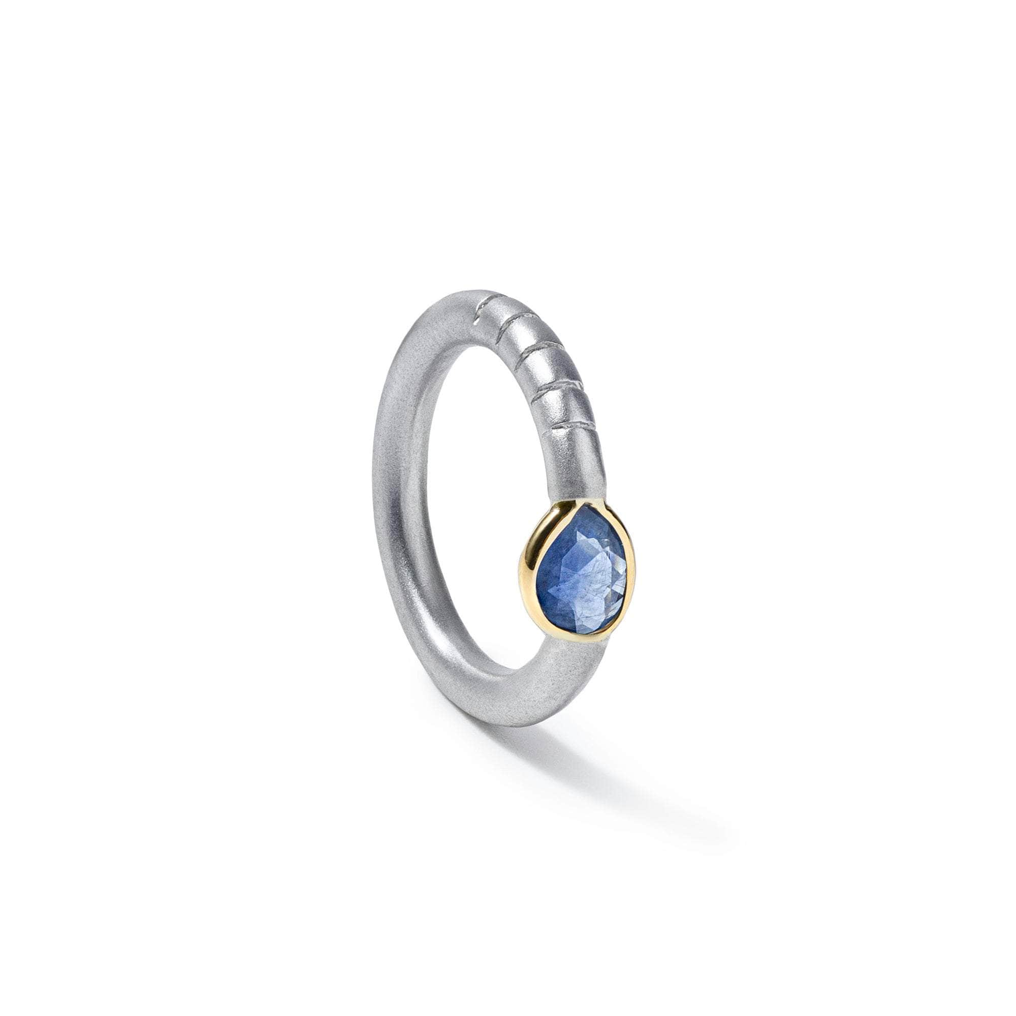 Aoki Blue Sapphire Ring (White Rhodium) GERMAN KABIRSKI