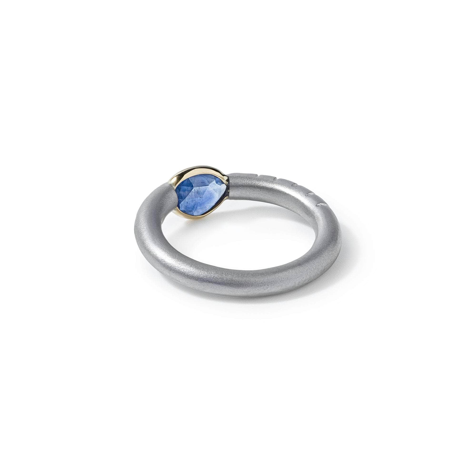 Aoki Blue Sapphire Ring (White Rhodium) GERMAN KABIRSKI