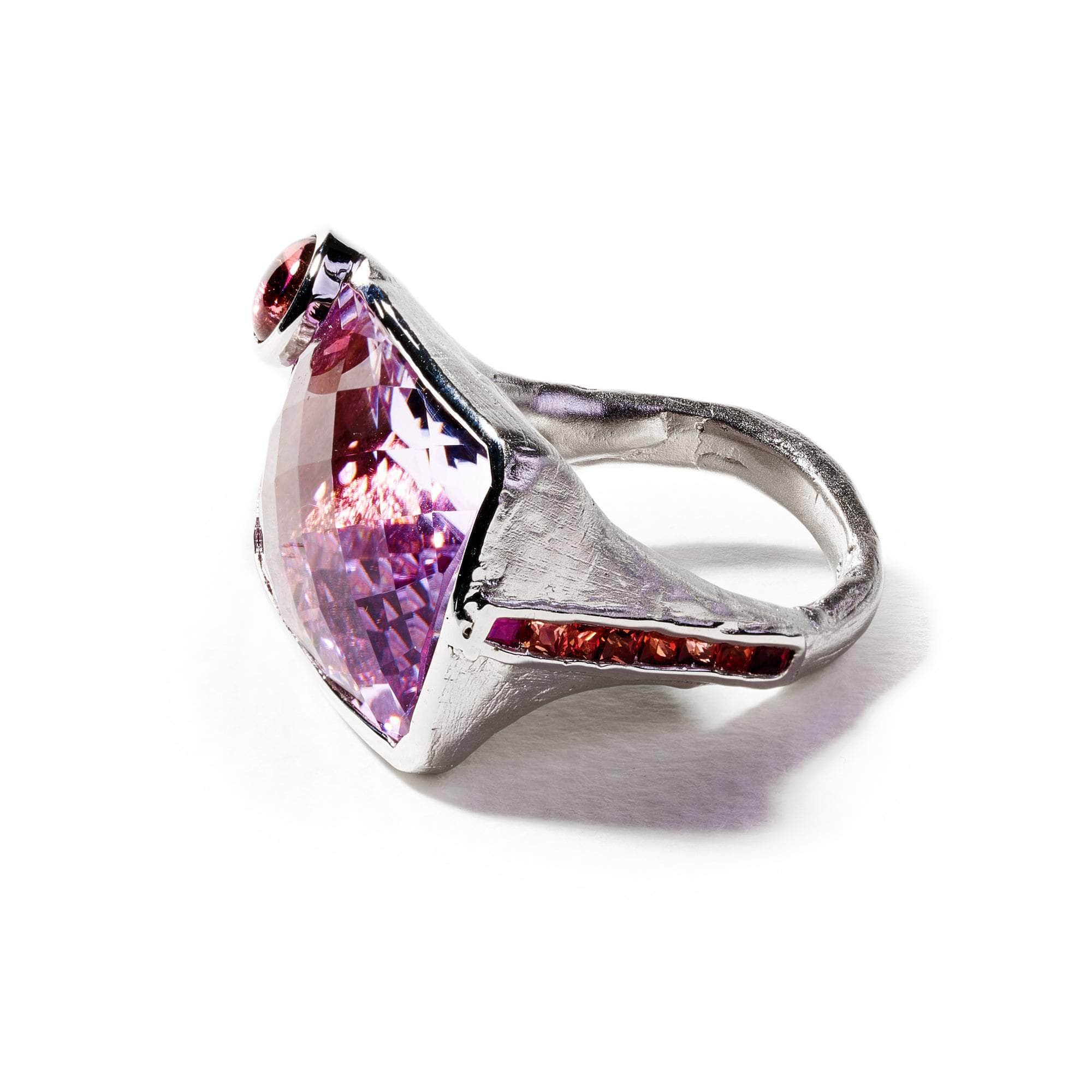 Archim Lavender Amethyst and Pink Tourmaline and Ruby Ring GERMAN KABIRSKI