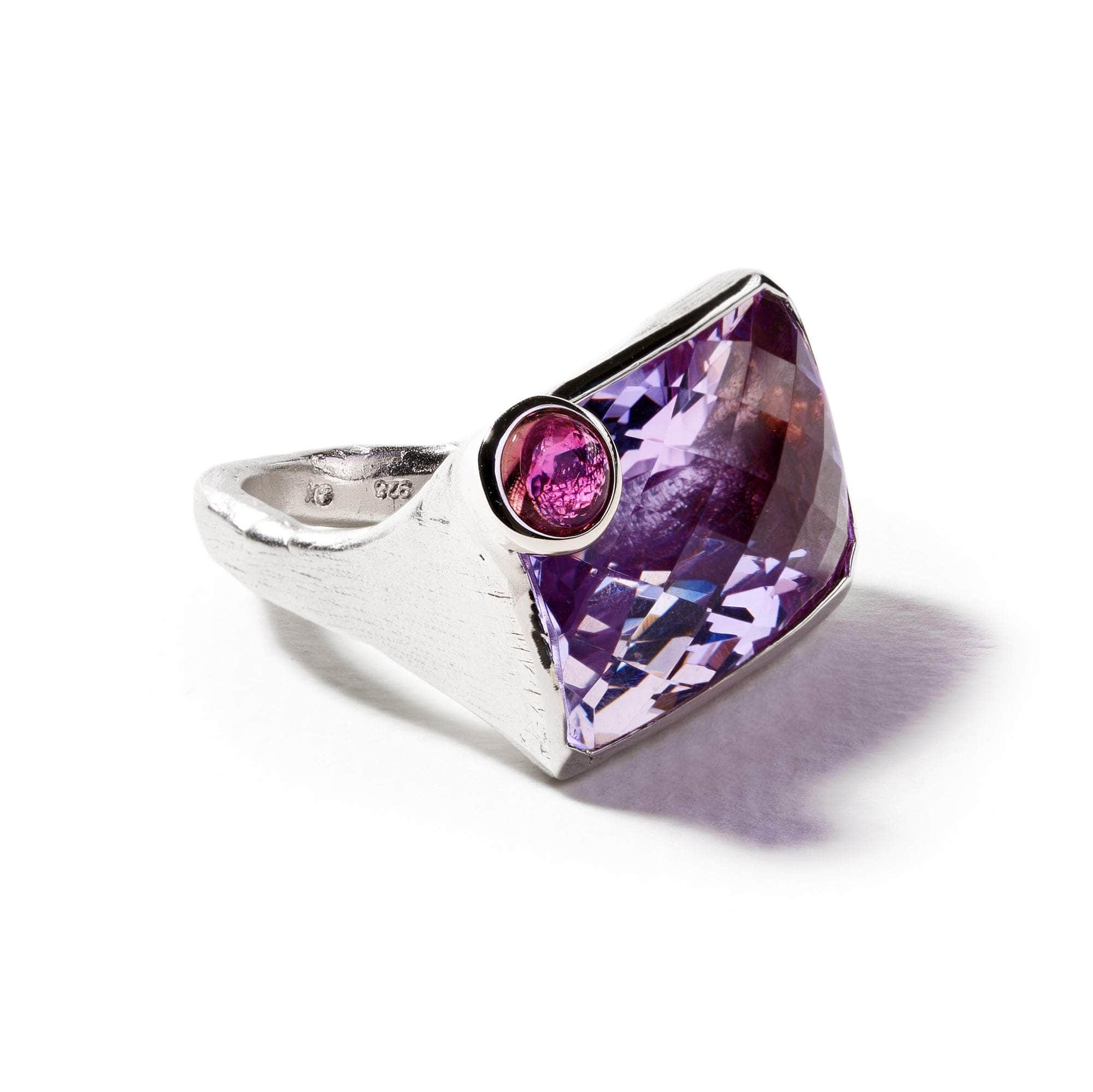 Archim Lavender Amethyst and Pink Tourmaline and Ruby Ring GERMAN KABIRSKI