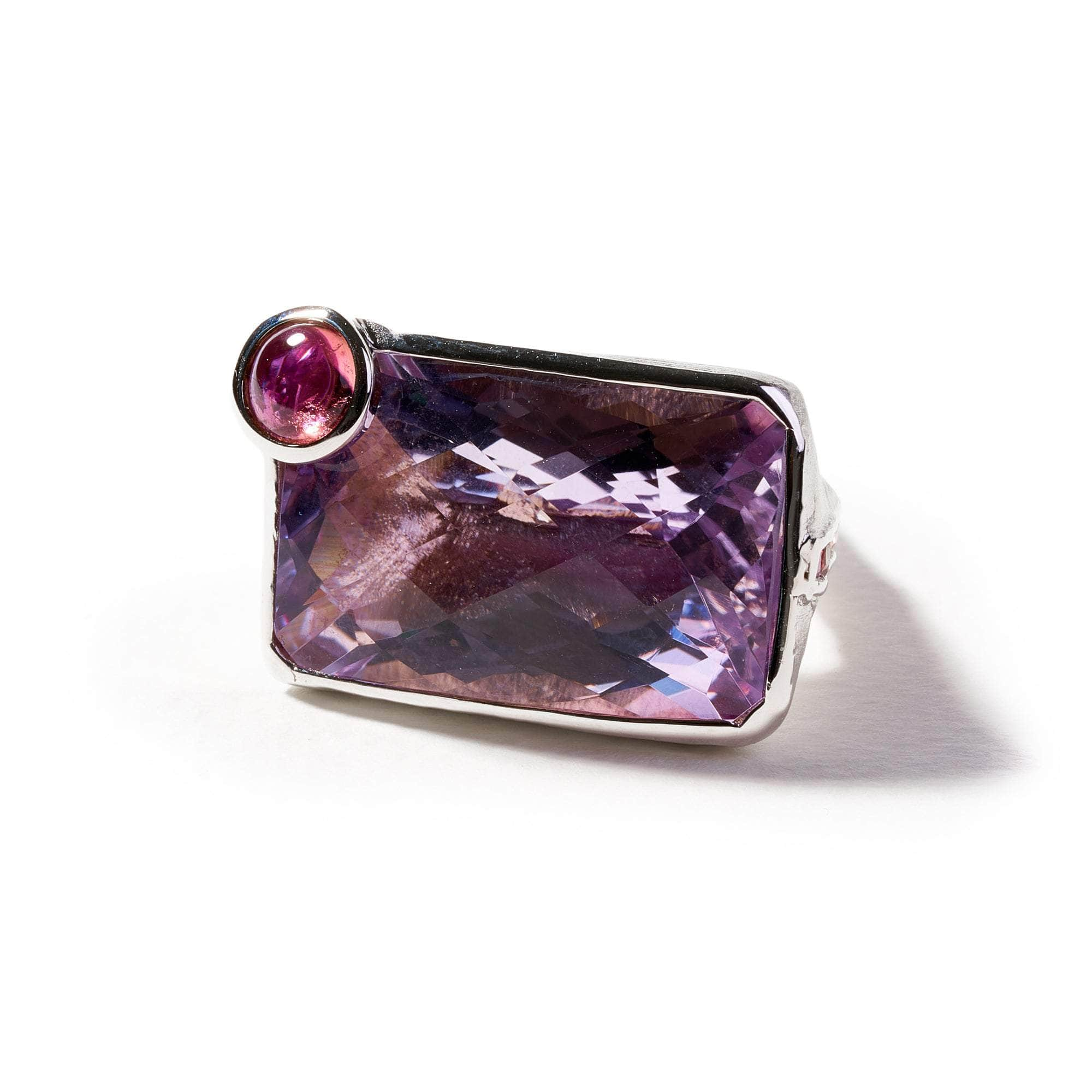 Archim Lavender Amethyst and Pink Tourmaline and Ruby Ring GERMAN KABIRSKI