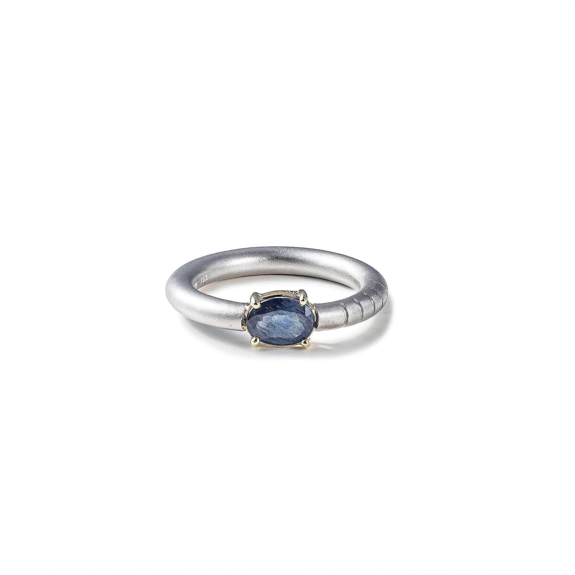 Ariadne Blue Sapphire Ring (White Rhodium) GERMAN KABIRSKI