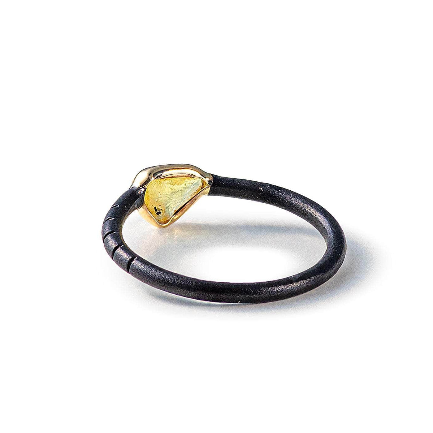 Aspa Rough Yellow Sapphire Ring (Anthracite) GERMAN KABIRSKI