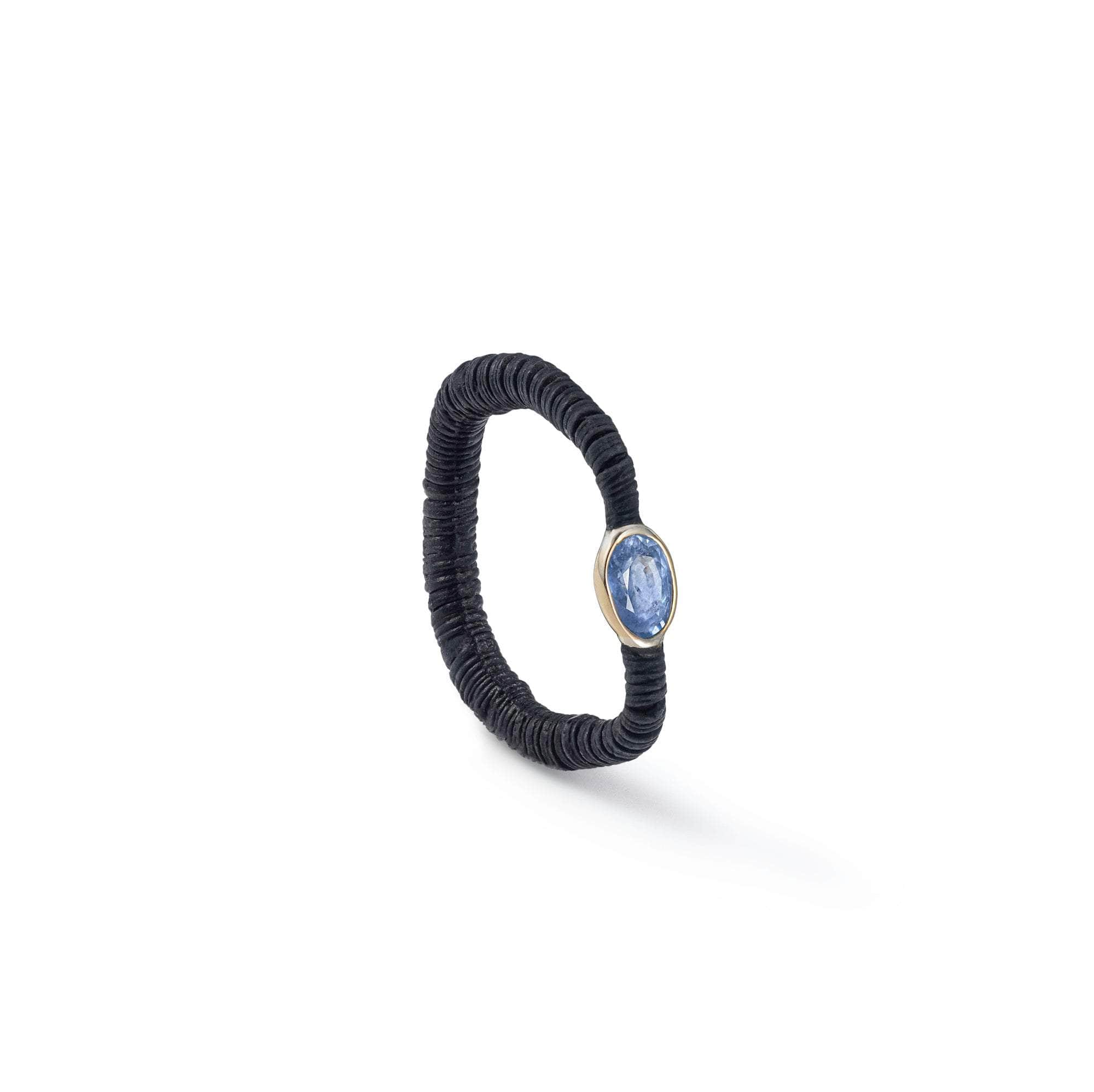 Aswa Blue Sapphire Ring (Black Anthracite) GERMAN KABIRSKI