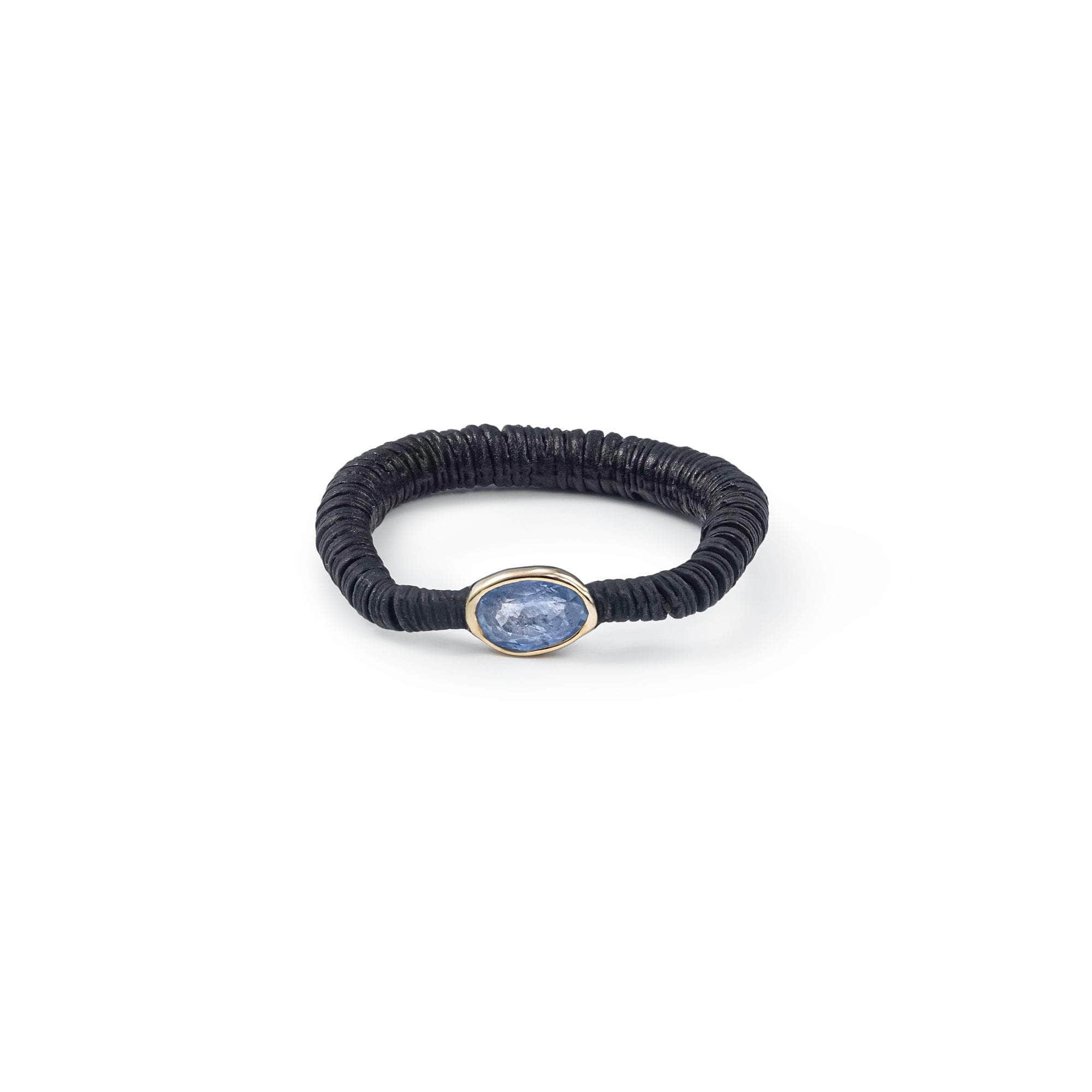 Aswa Blue Sapphire Ring (Black Anthracite) GERMAN KABIRSKI