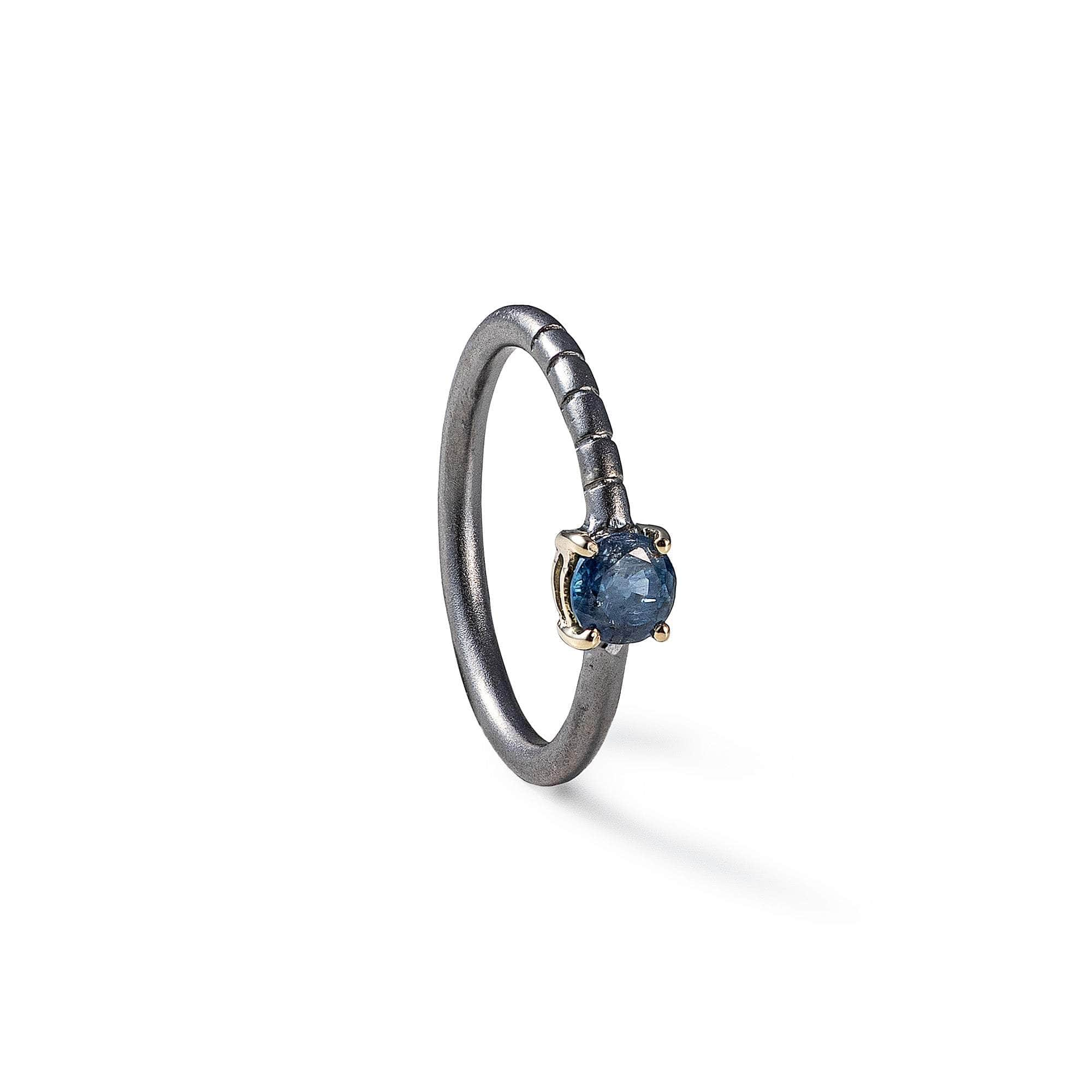 Avalo Blue Sapphire Ring (Black Rhodium) GERMAN KABIRSKI