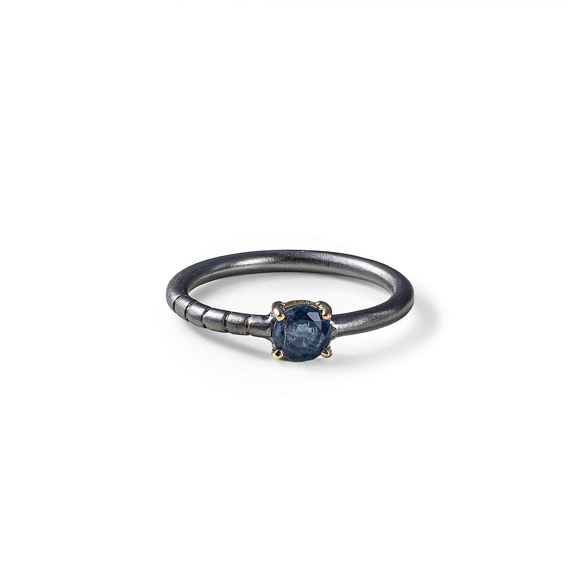 Avalo Blue Sapphire Ring (Black Rhodium) GERMAN KABIRSKI