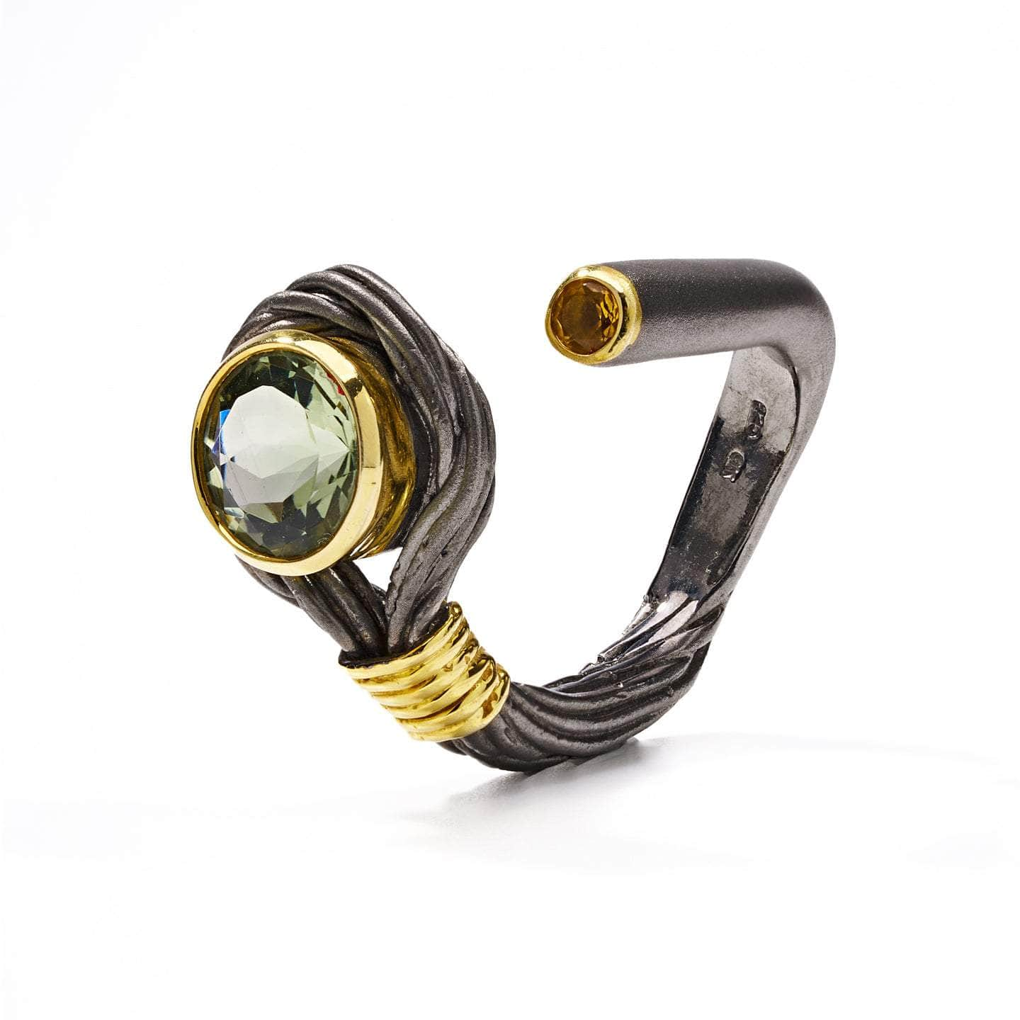 Cartalia Green Amethyst and Citrine Ring GERMAN KABIRSKI