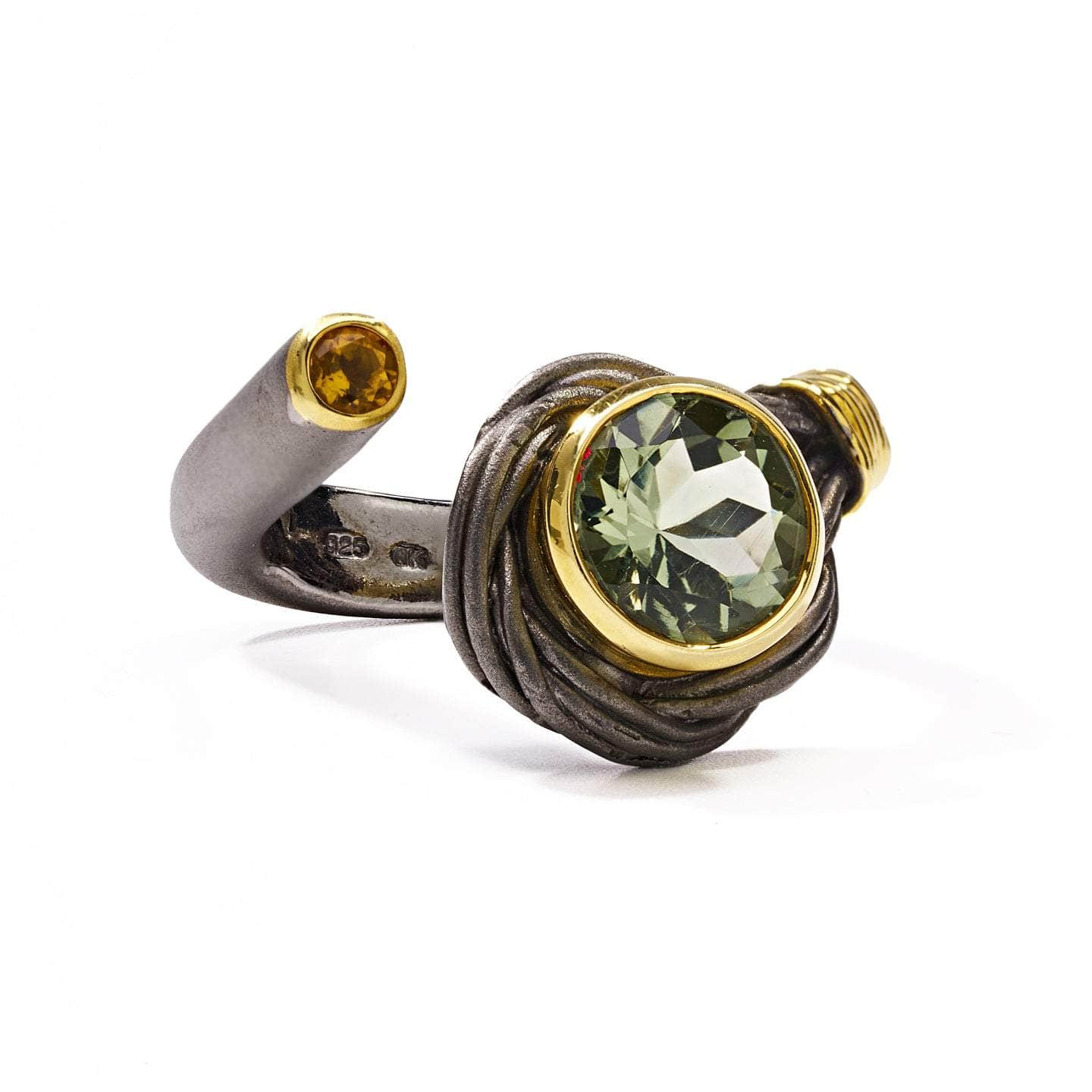 Cartalia Green Amethyst and Citrine Ring GERMAN KABIRSKI