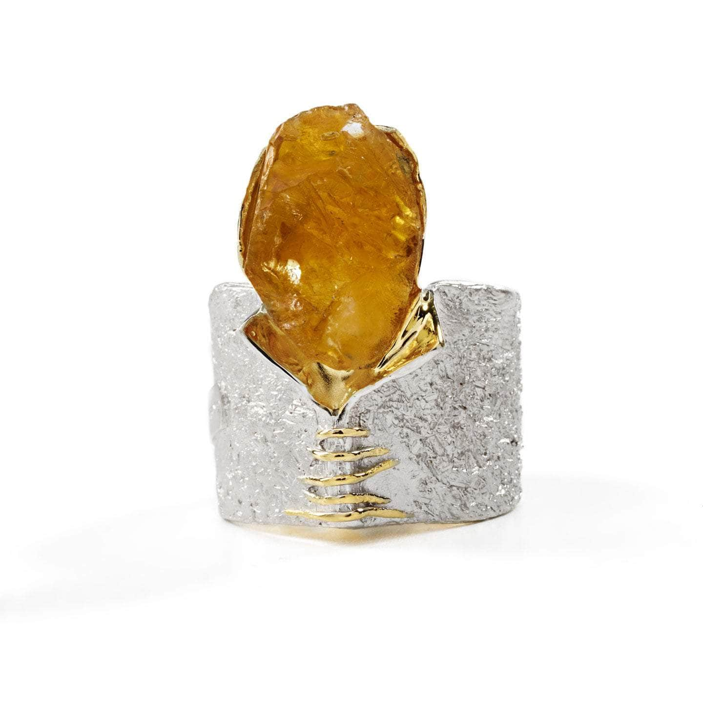 Corliss Citrine Rough Ring GERMAN KABIRSKI