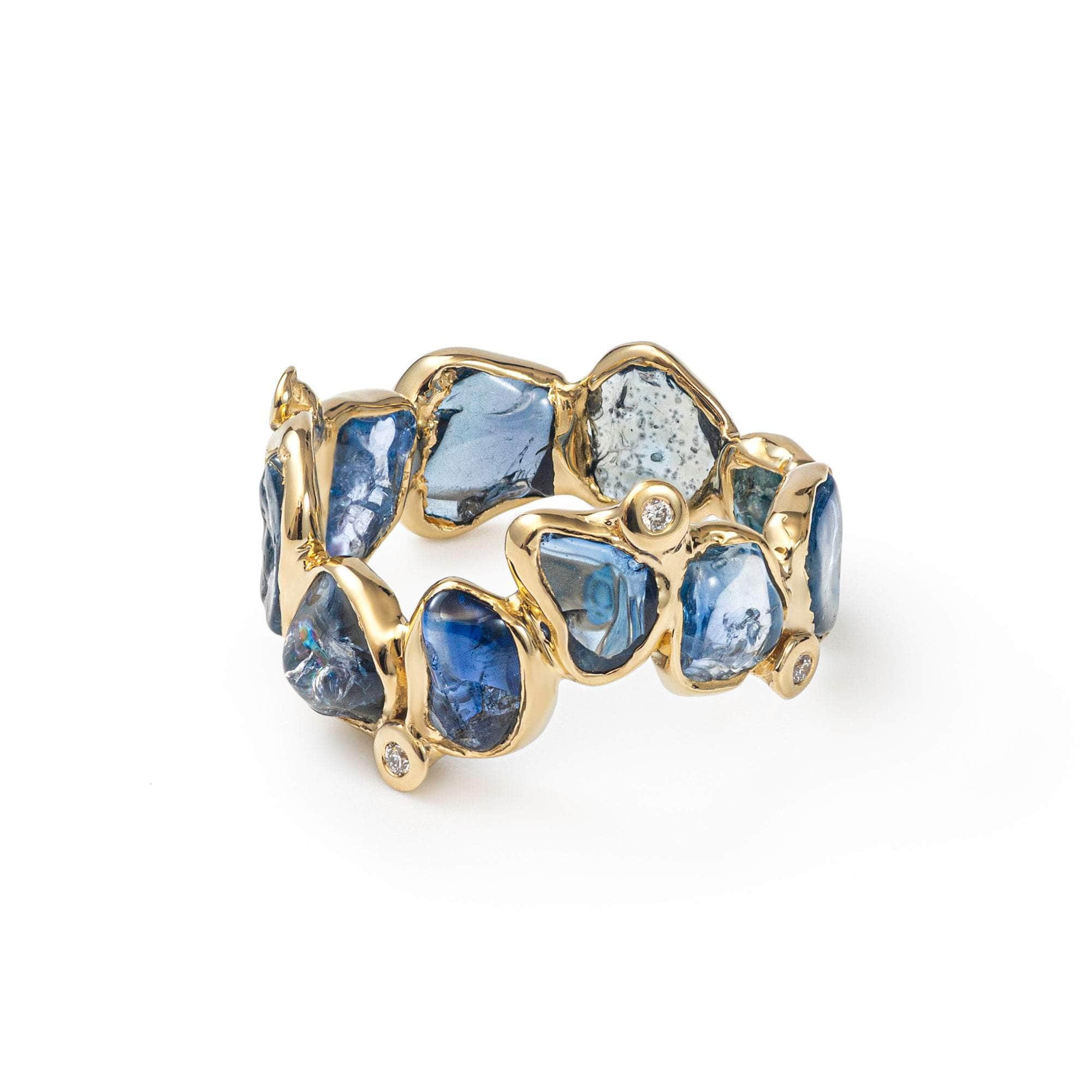 Cyrus Blue Sapphire and Diamond Ring GERMAN KABIRSKI