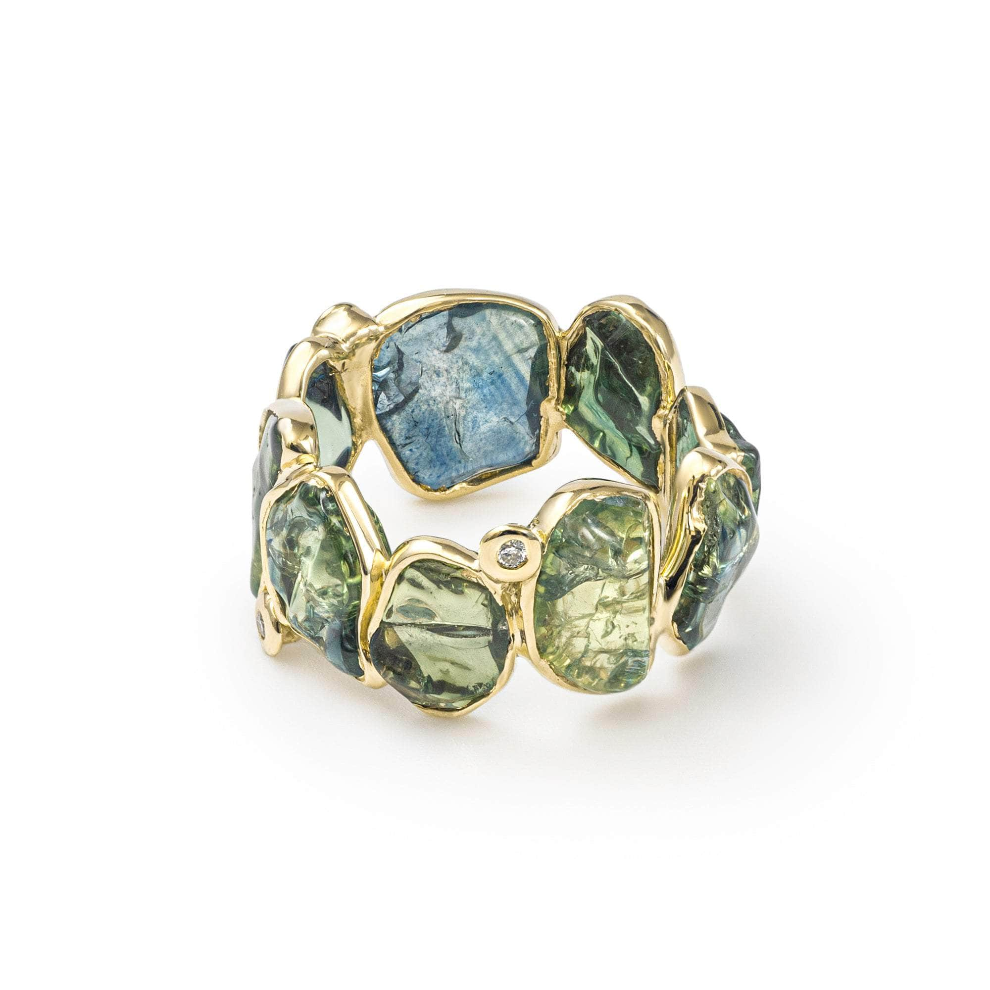 Cyrus Green Sapphire and Diamond Ring GERMAN KABIRSKI