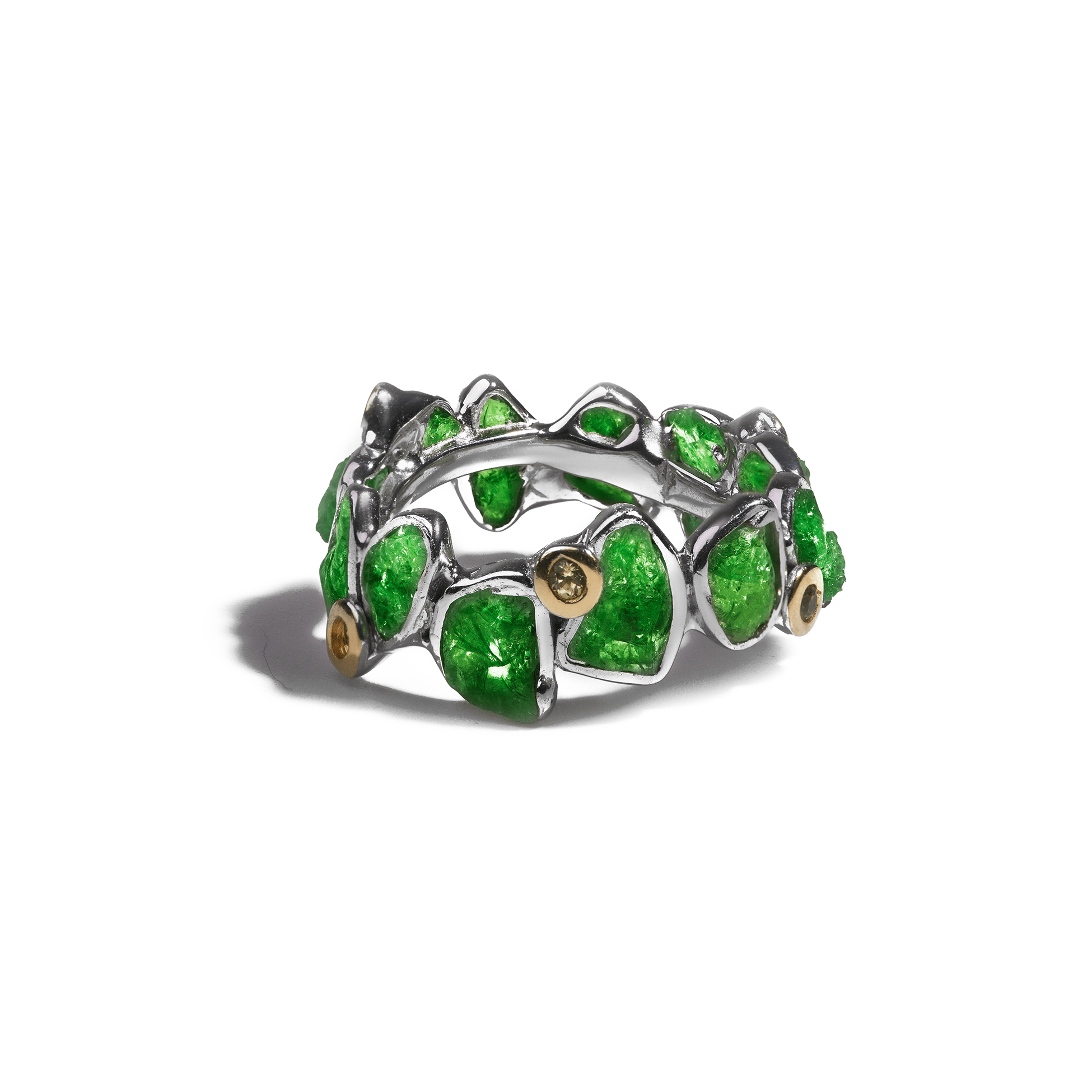 Delos Tsavorite and Peridot Ring GERMAN KABIRSKI