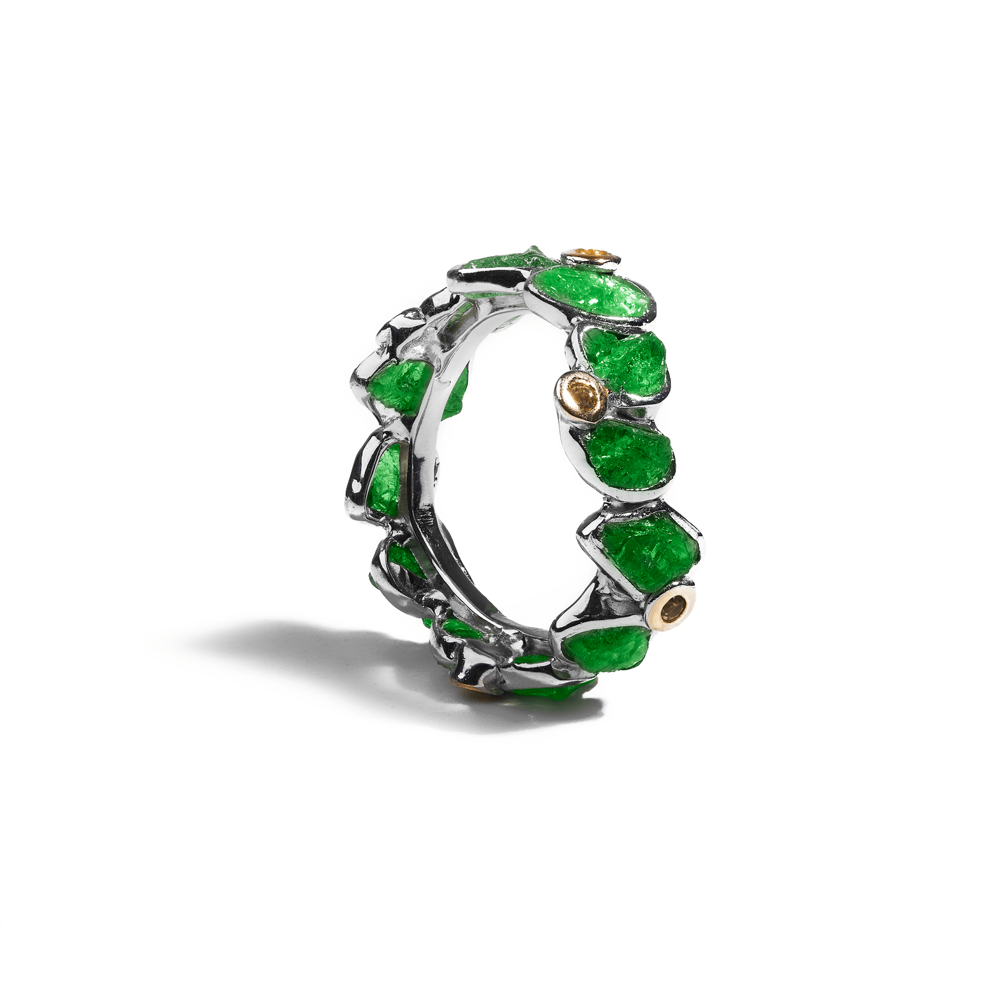 Delos Tsavorite and Peridot Ring GERMAN KABIRSKI