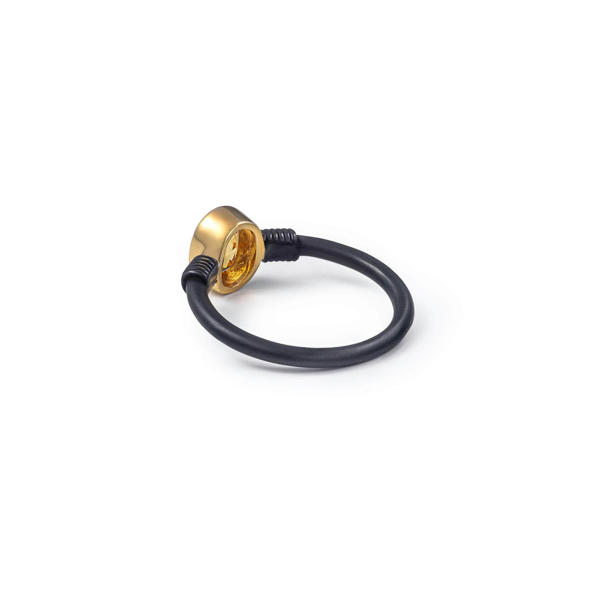 Dido Citrine Ring (Black Anthracite and Gold 18K) GERMAN KABIRSKI