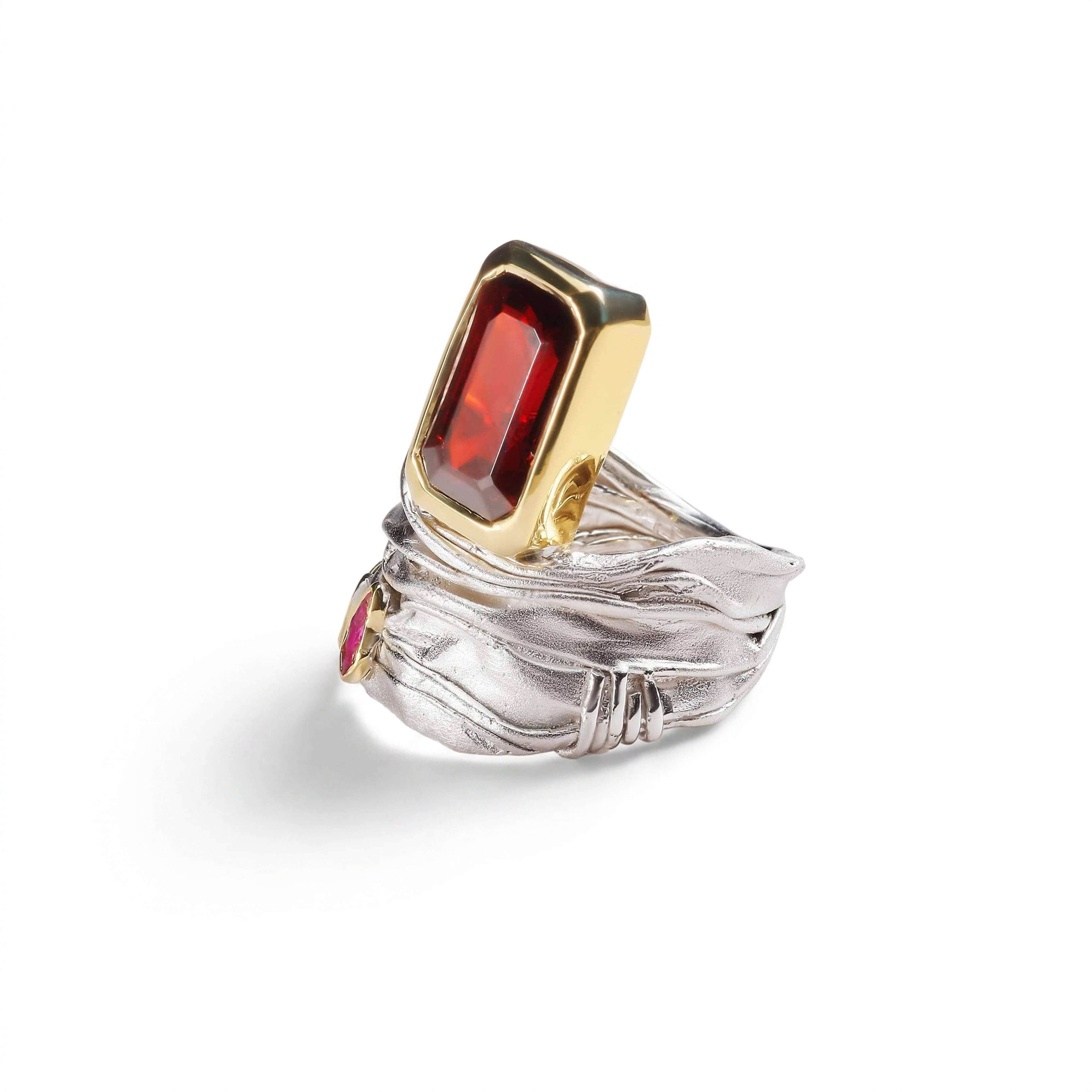 Tynis Garnet and Ruby Ring