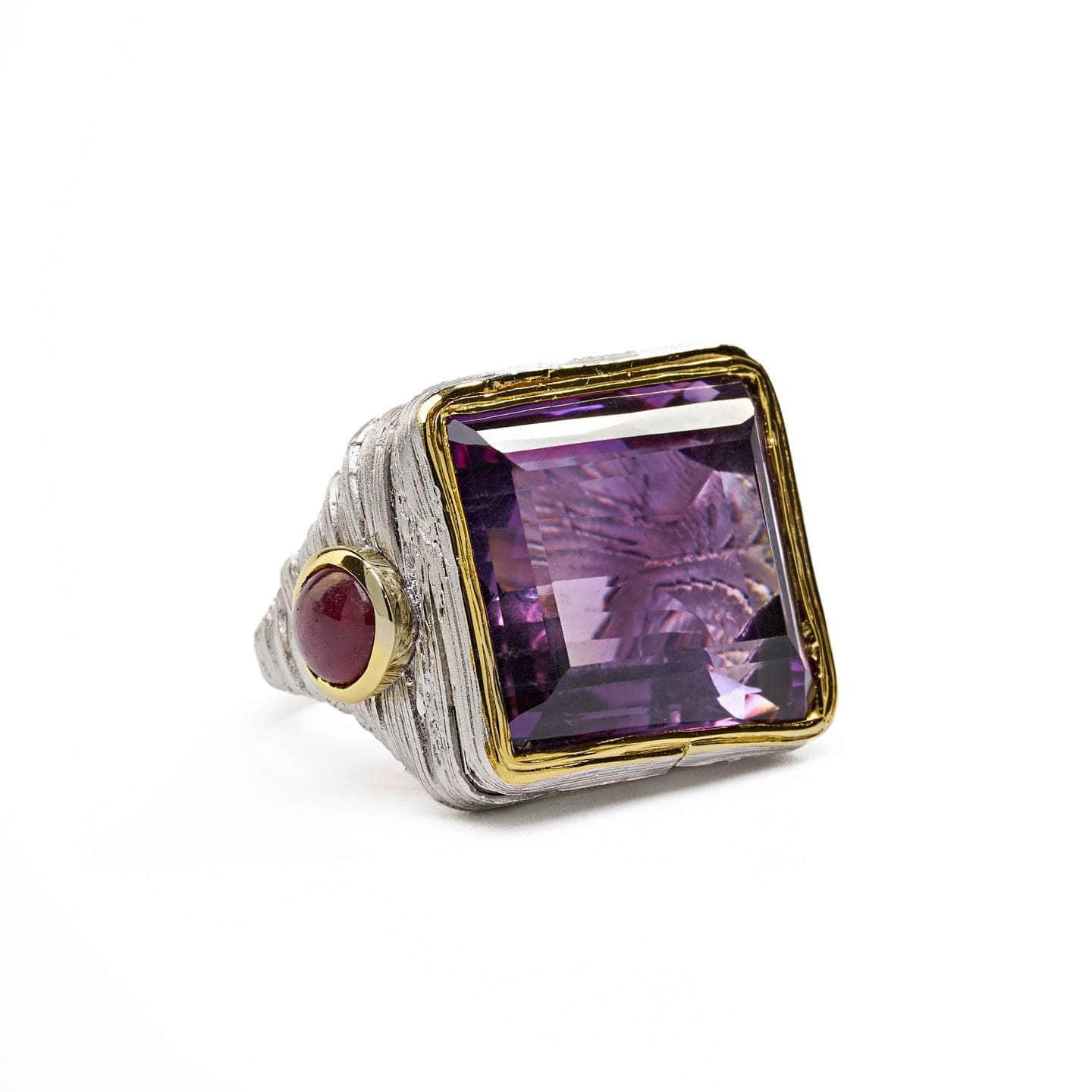 Tanai Amethyst and Ruby Ring GERMAN KABIRSKI