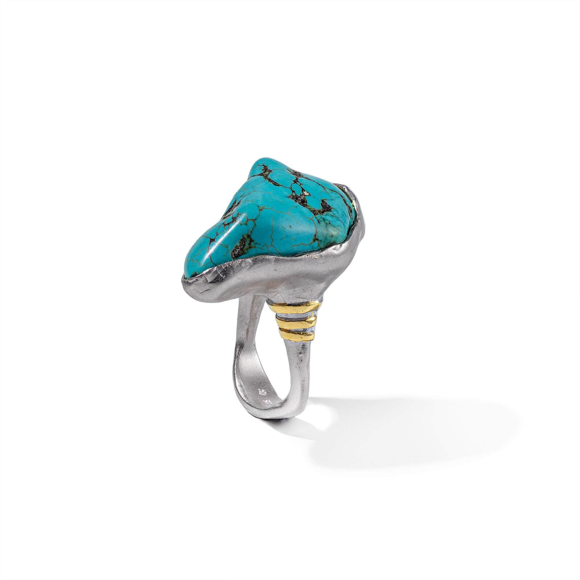 Tariq Turquoise and Blue Sapphire Ring GERMAN KABIRSKI