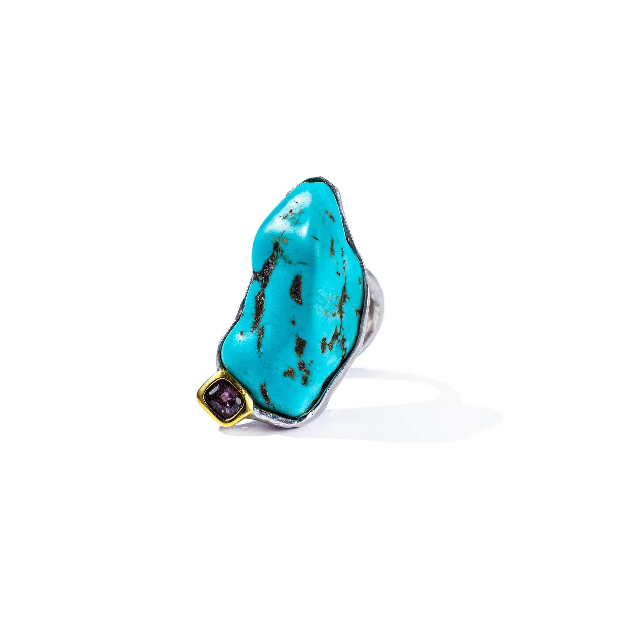 Firoz Turquoise and Amethyst Ring GERMAN KABIRSKI