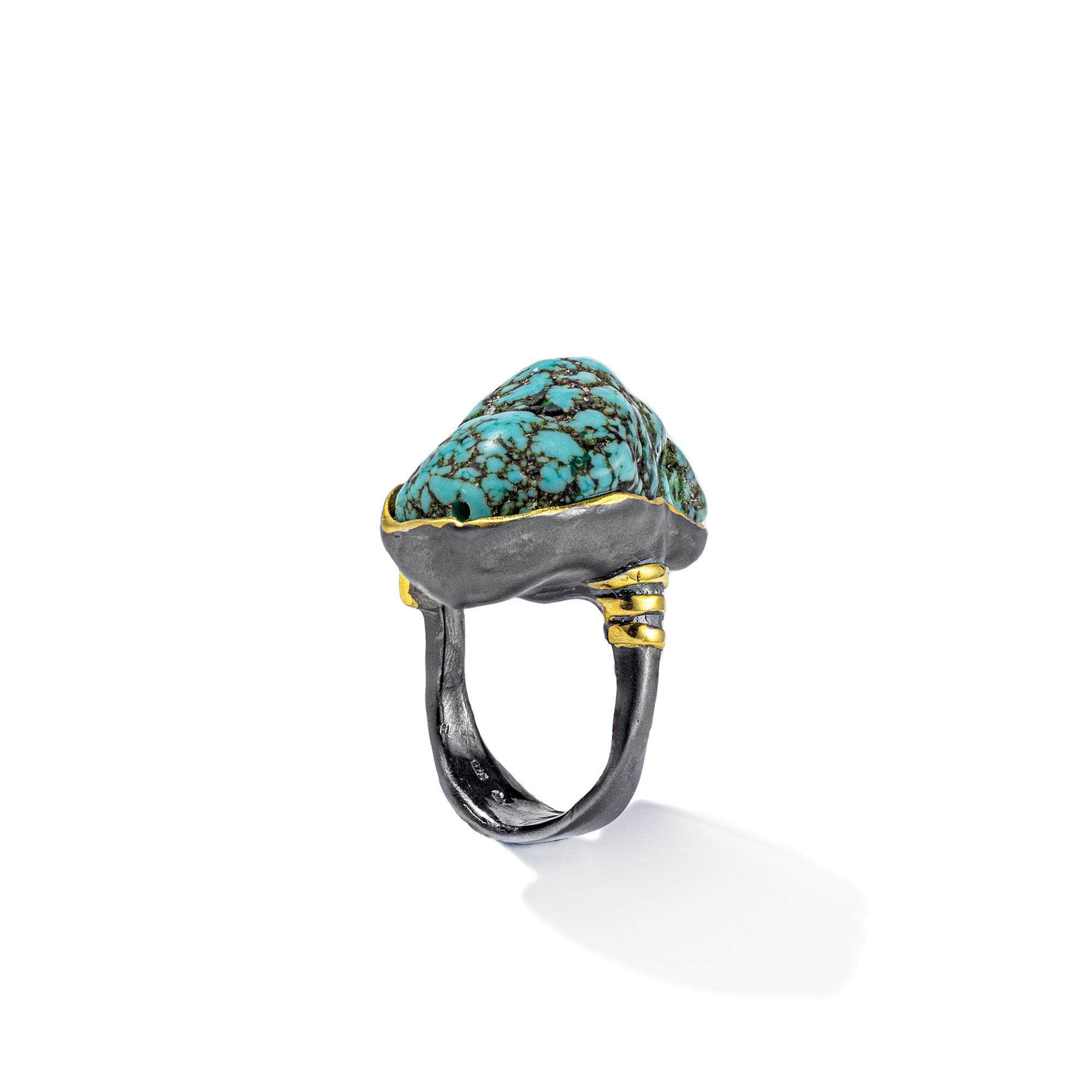 Elio Turquoise and Green Tourmaline Ring GERMAN KABIRSKI