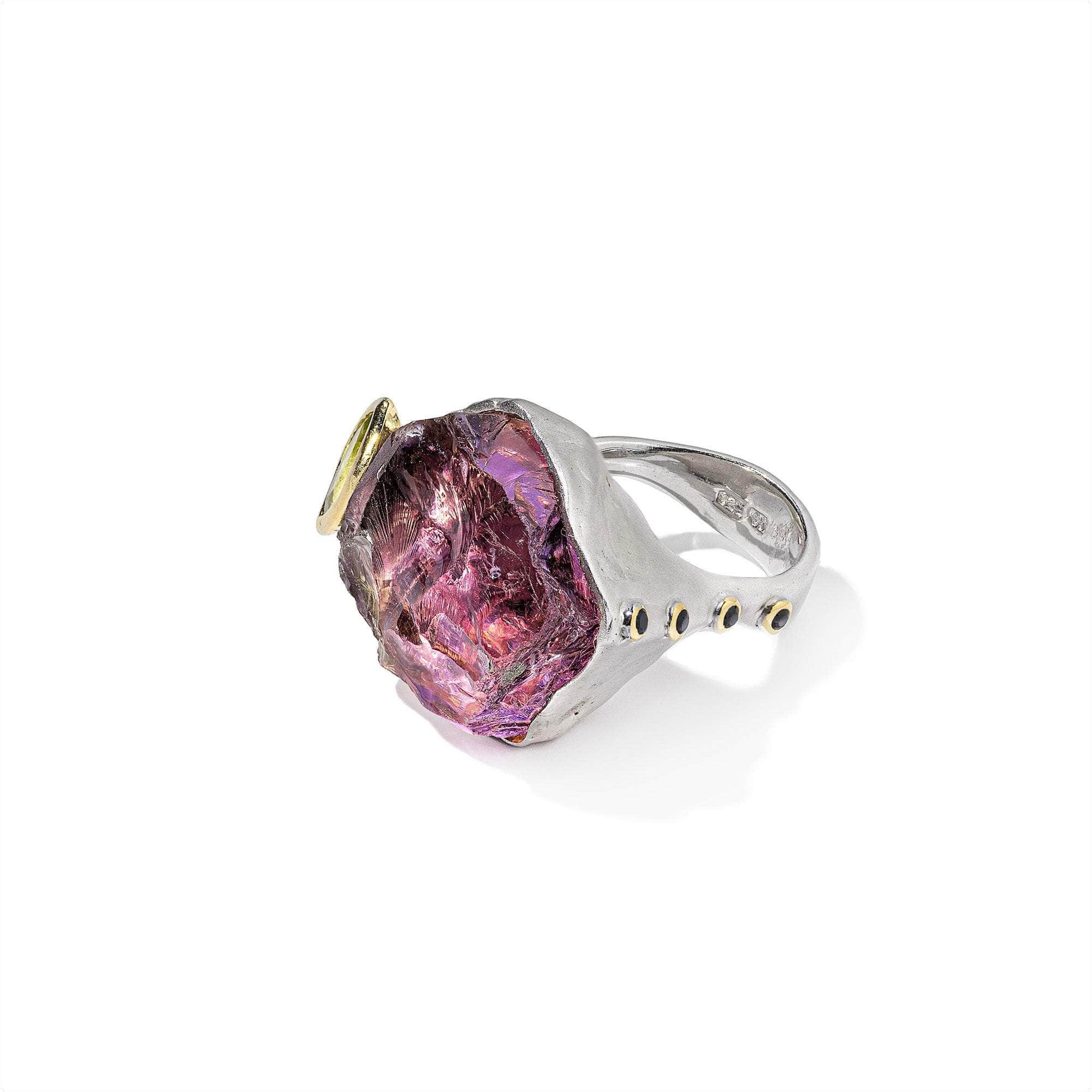 Fiol Rough Amethyst and Peridot Ring GERMAN KABIRSKI