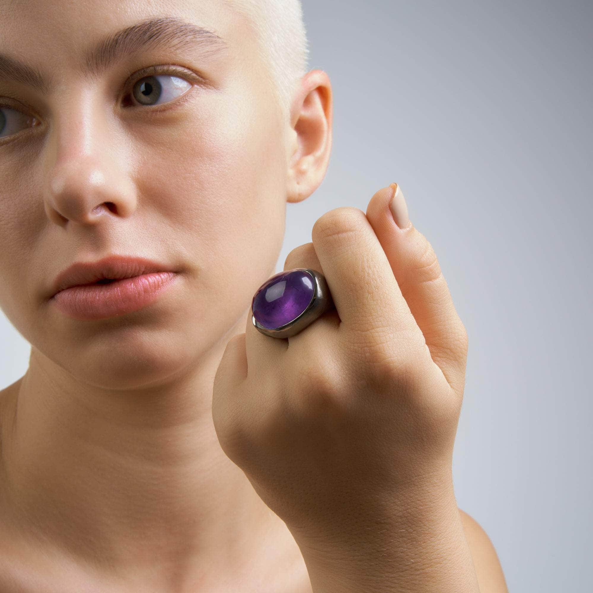 Arra Amethyst and Blue Sapphire Ring GERMAN KABIRSKI