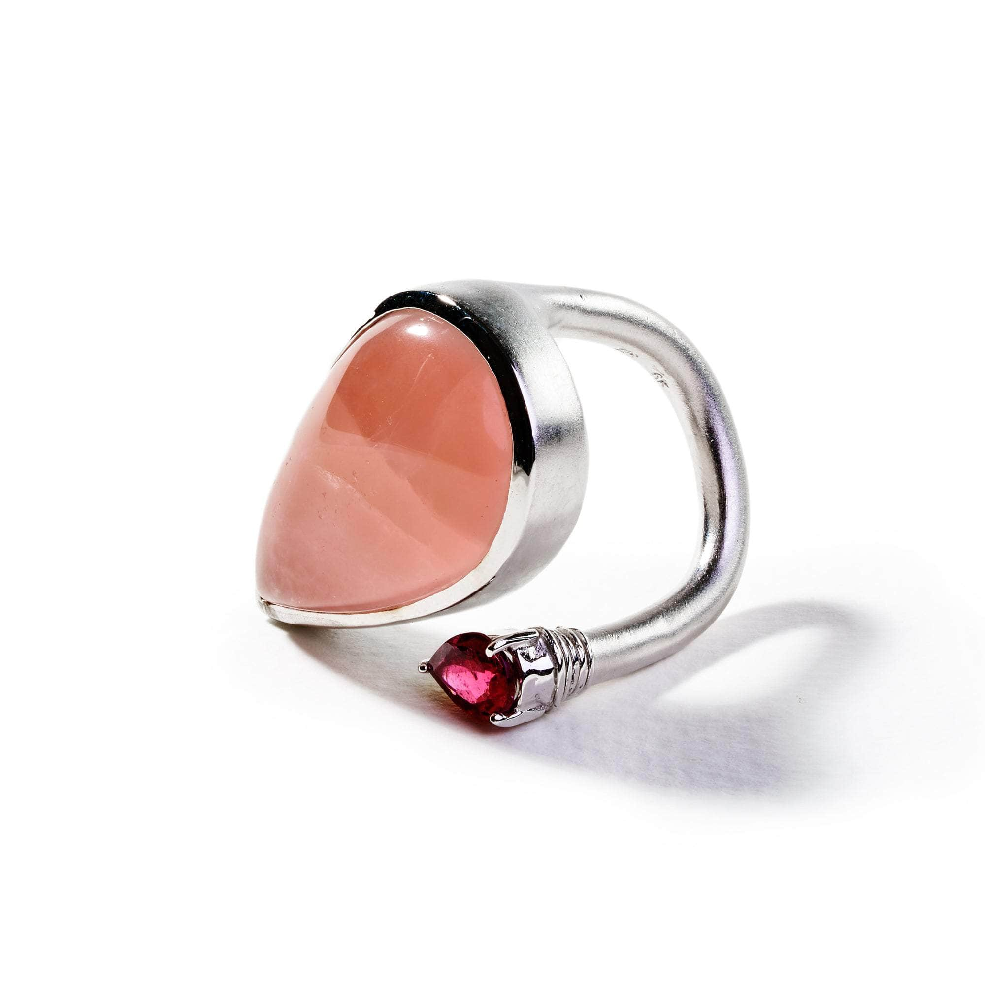 Kratos Rose Quartz and Pink Tourmaline Ring GERMAN KABIRSKI