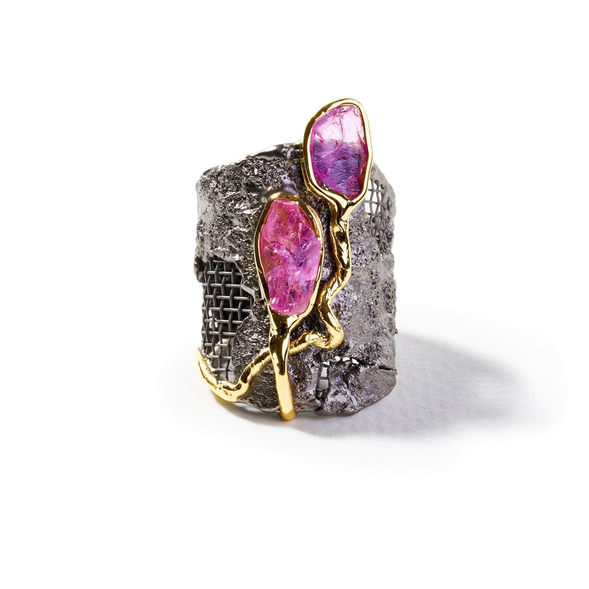 Lares Rough Pink Sapphire Ring GERMAN KABIRSKI