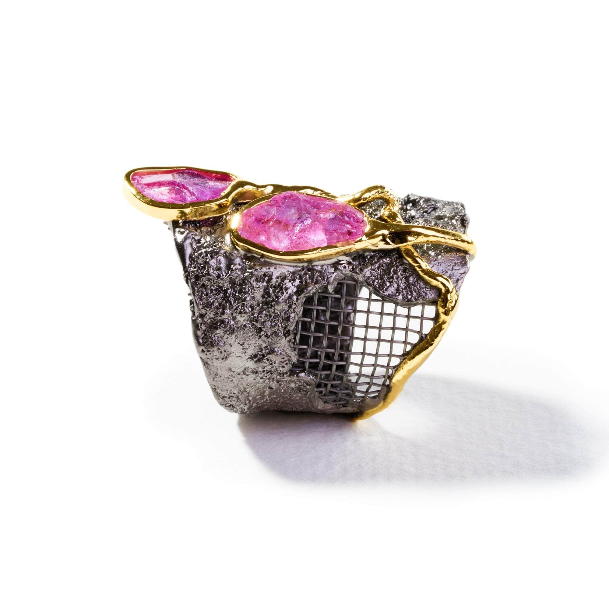 Lares Rough Pink Sapphire Ring GERMAN KABIRSKI