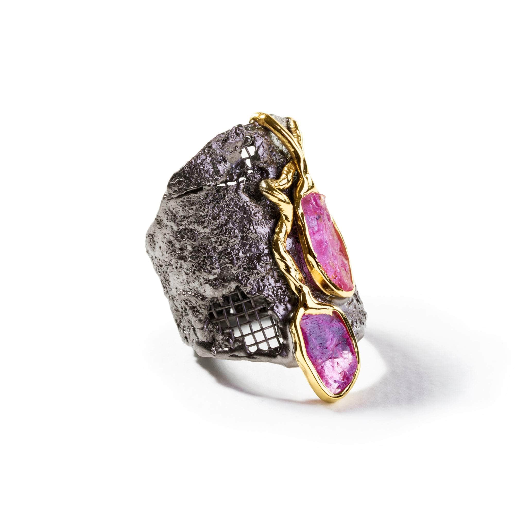 Lares Rough Pink Sapphire Ring GERMAN KABIRSKI