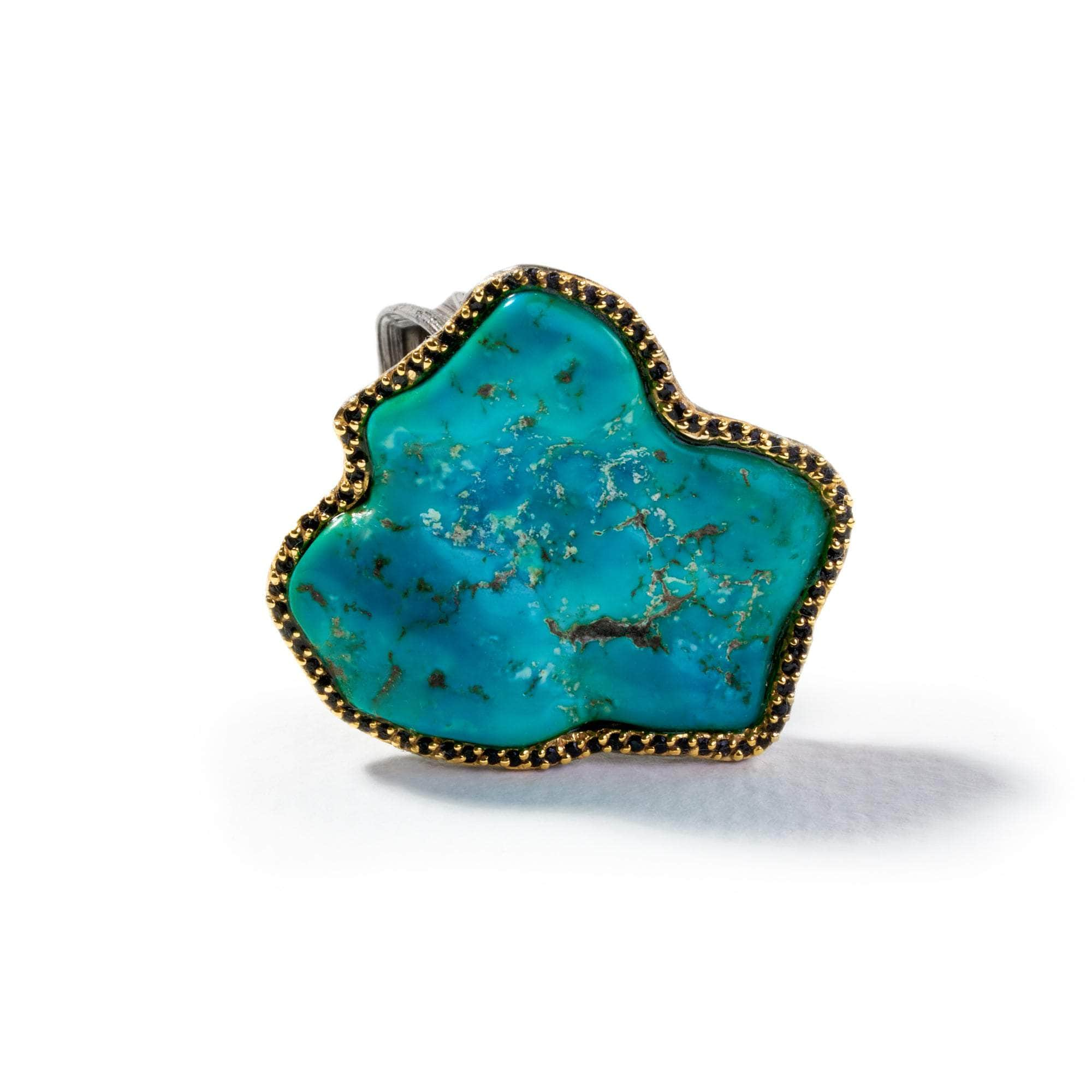 Thaly Turquoise and Black Spinel Ring GERMAN KABIRSKI