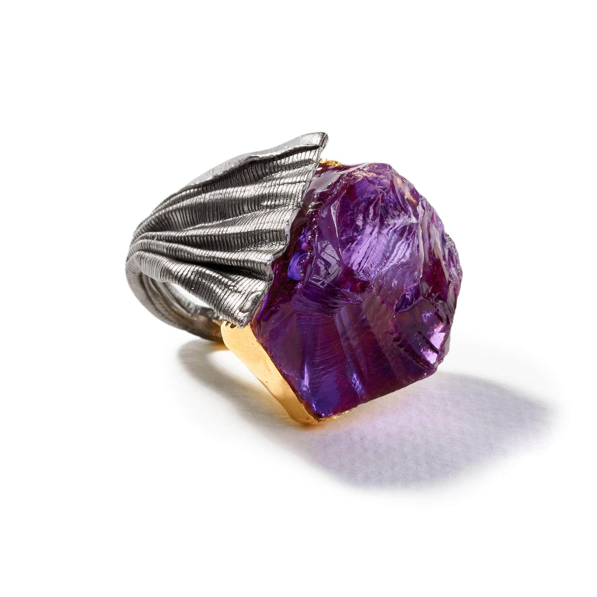 Letos Rough Amethyst Ring GERMAN KABIRSKI