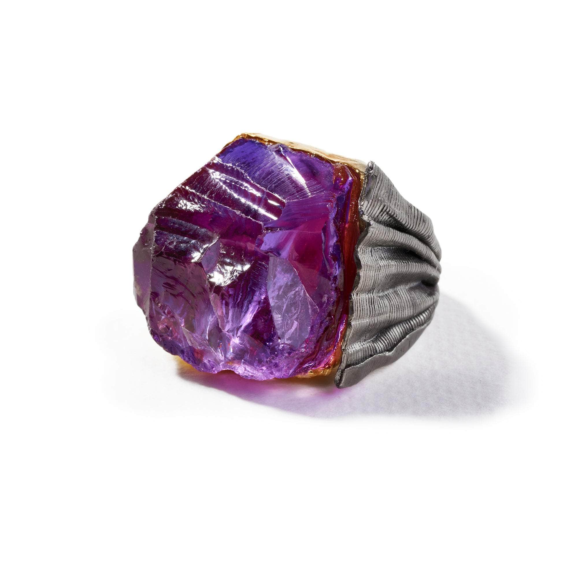 Letos Rough Amethyst Ring GERMAN KABIRSKI