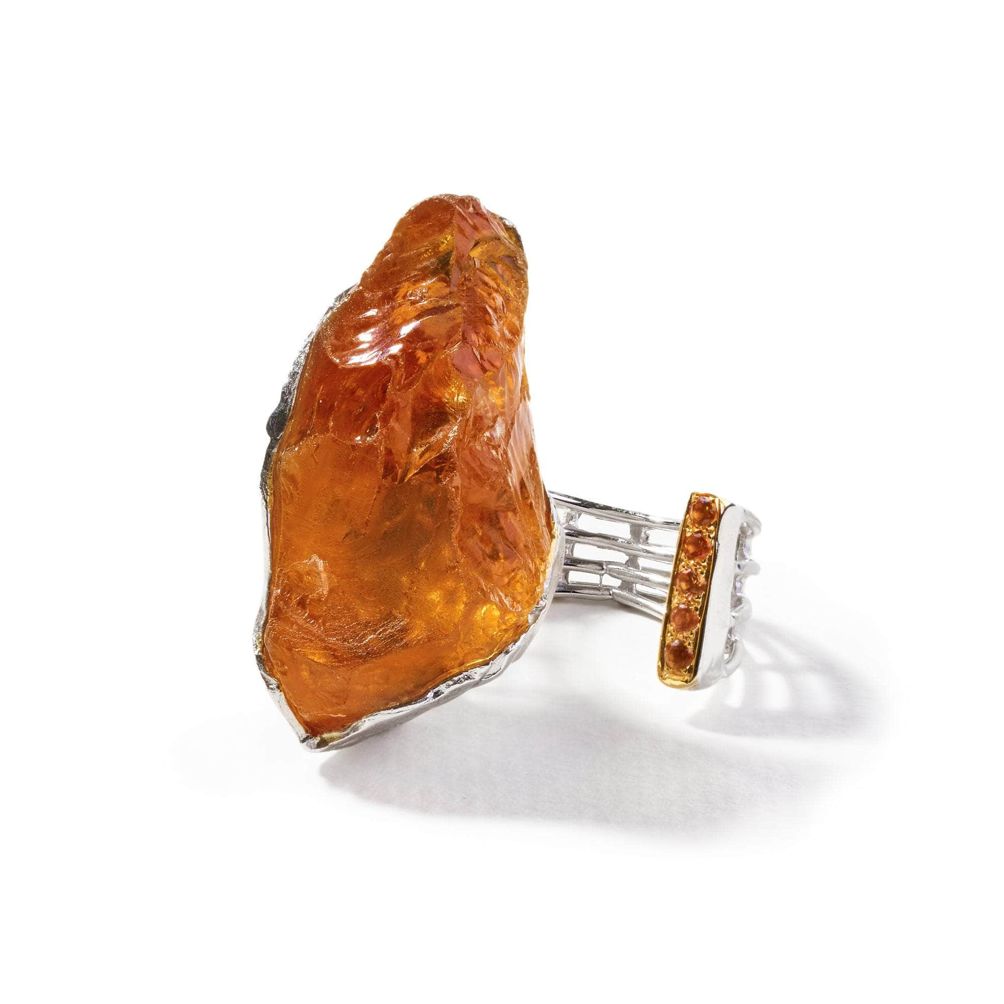 Salus Rough Citrine and Yellow Sapphire Ring GERMAN KABIRSKI