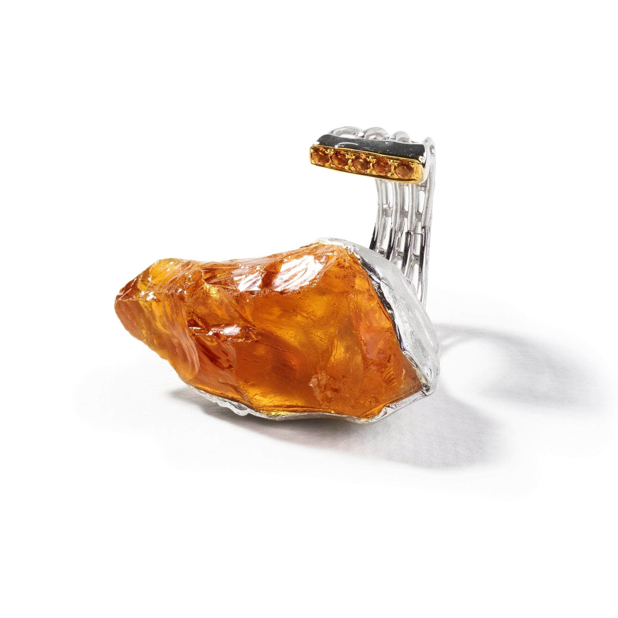 Salus Rough Citrine and Yellow Sapphire Ring GERMAN KABIRSKI