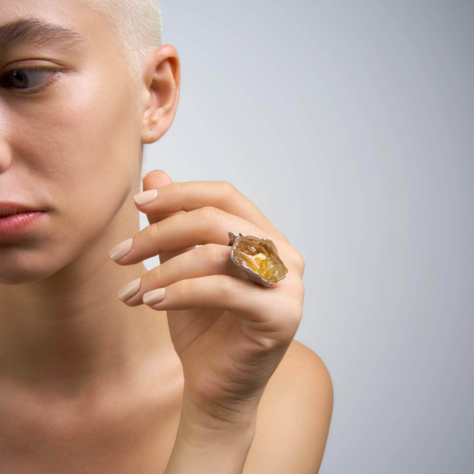 Eos Rough Citrine Ring GERMAN KABIRSKI