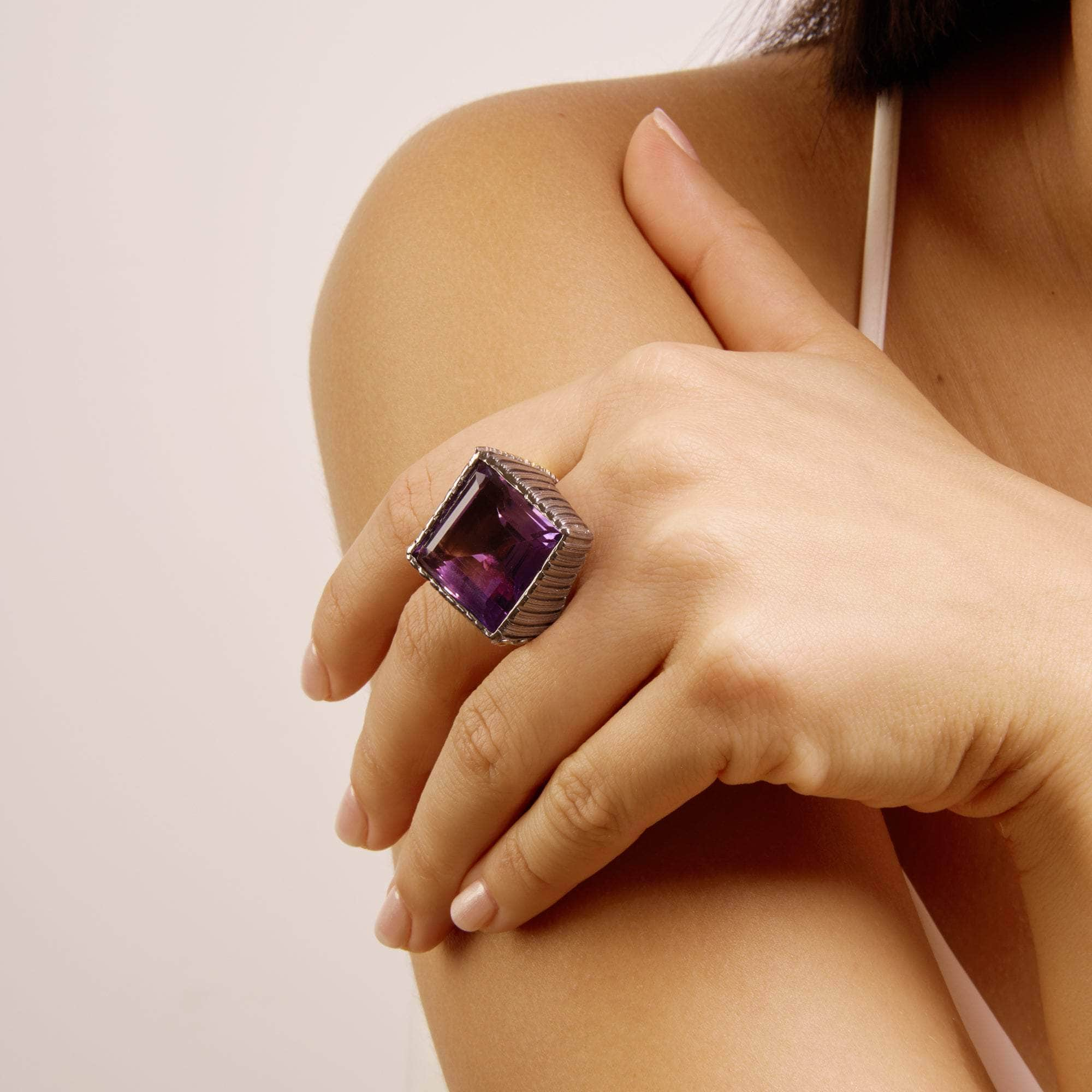 Lina Amethyst and Yellow Sapphire Ring GERMAN KABIRSKI