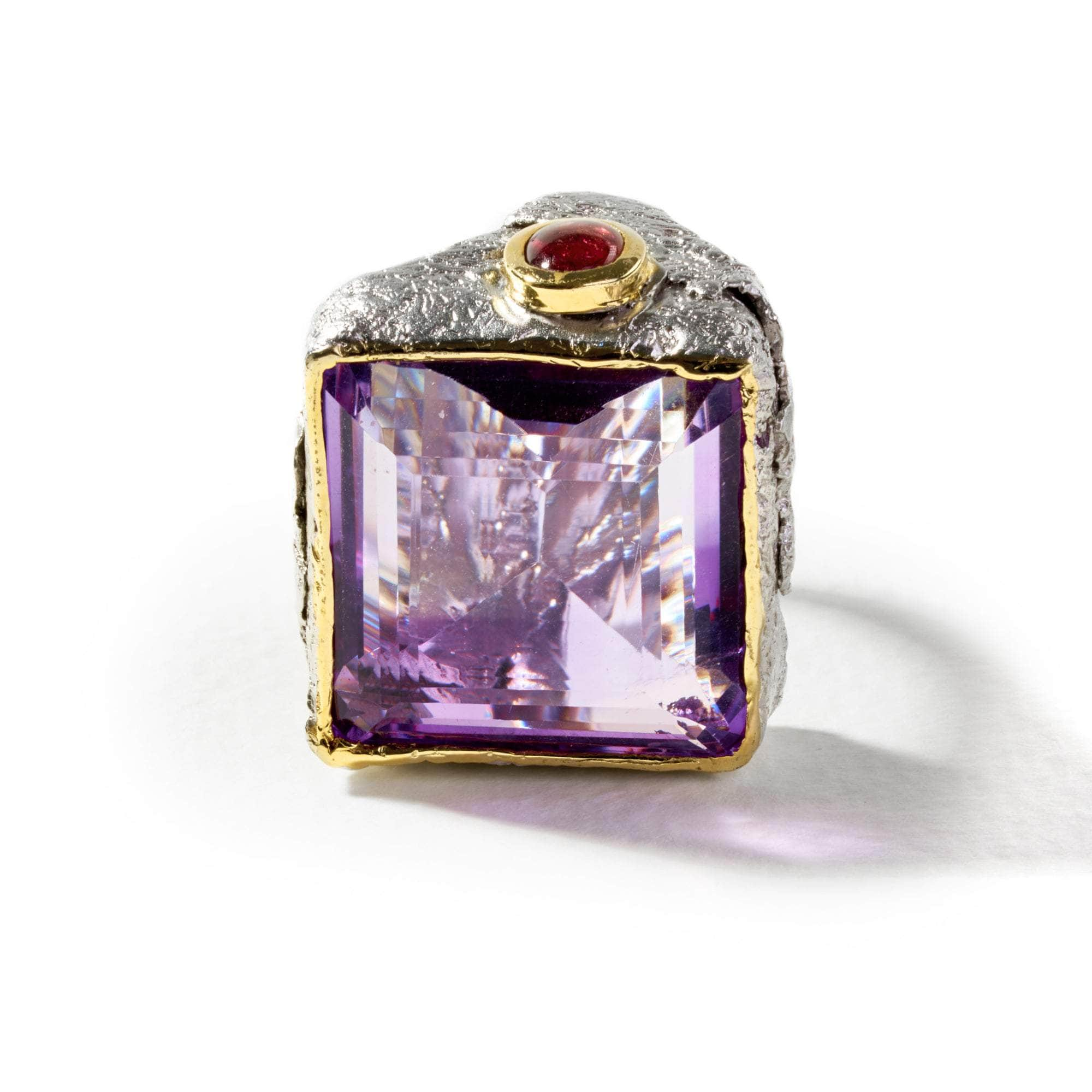 Maith Amethyst and Pink Tourmaline Ring GERMAN KABIRSKI