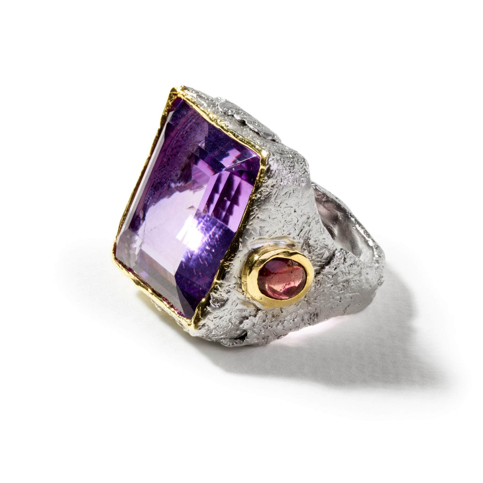 Maith Amethyst and Pink Tourmaline Ring GERMAN KABIRSKI