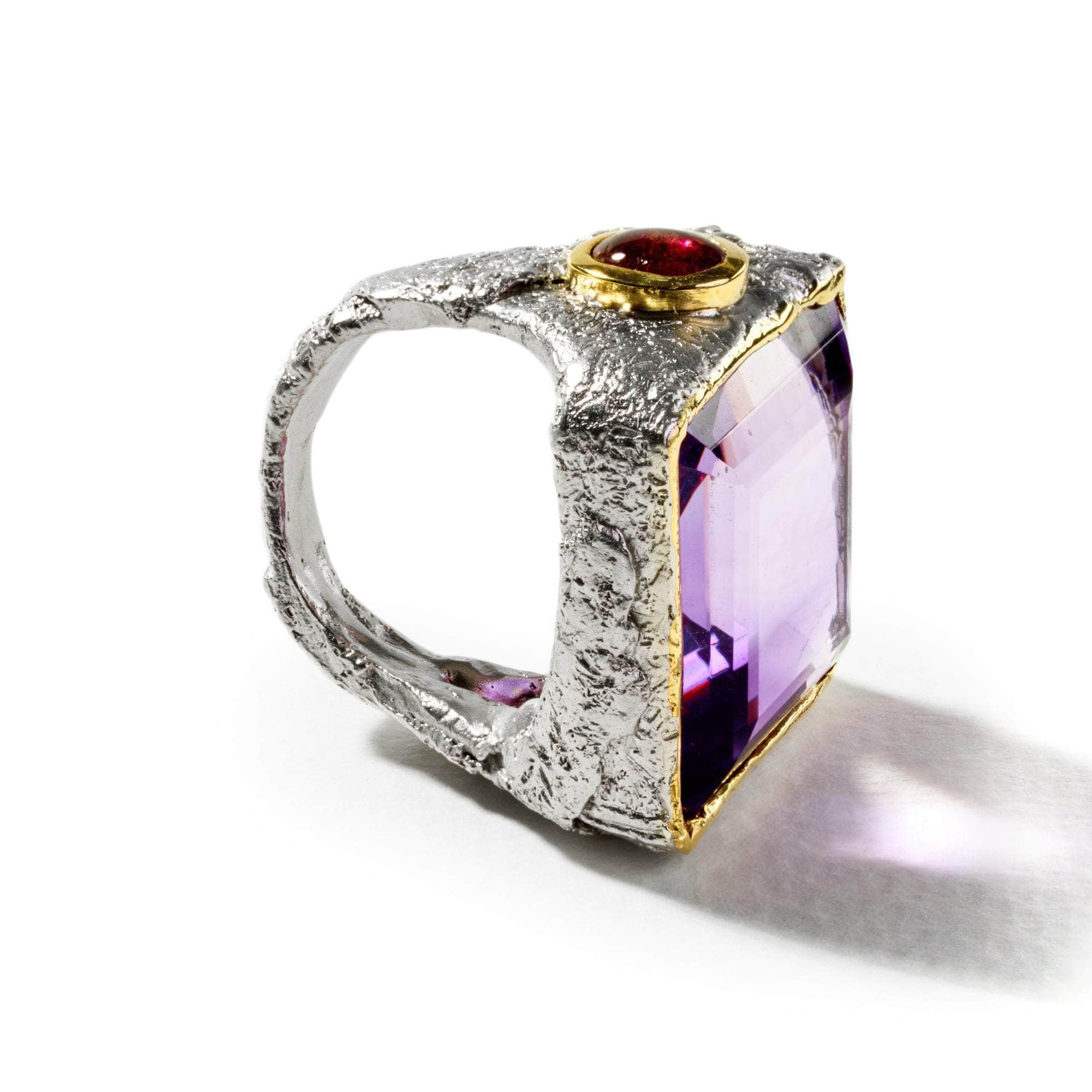 Maith Amethyst and Pink Tourmaline Ring GERMAN KABIRSKI