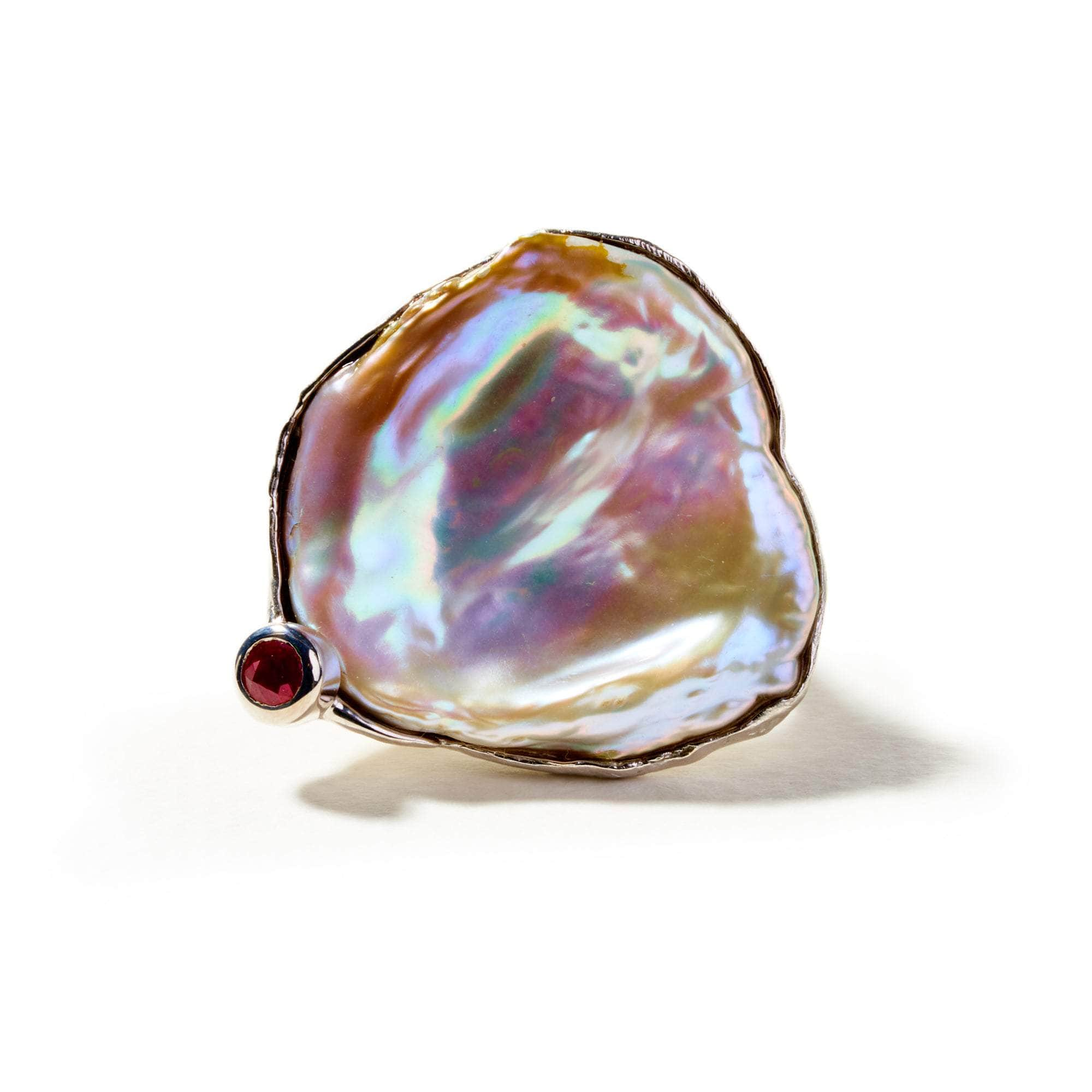 Altie Baroque Pearl and Pink Tourmaline Ring GERMAN KABIRSKI